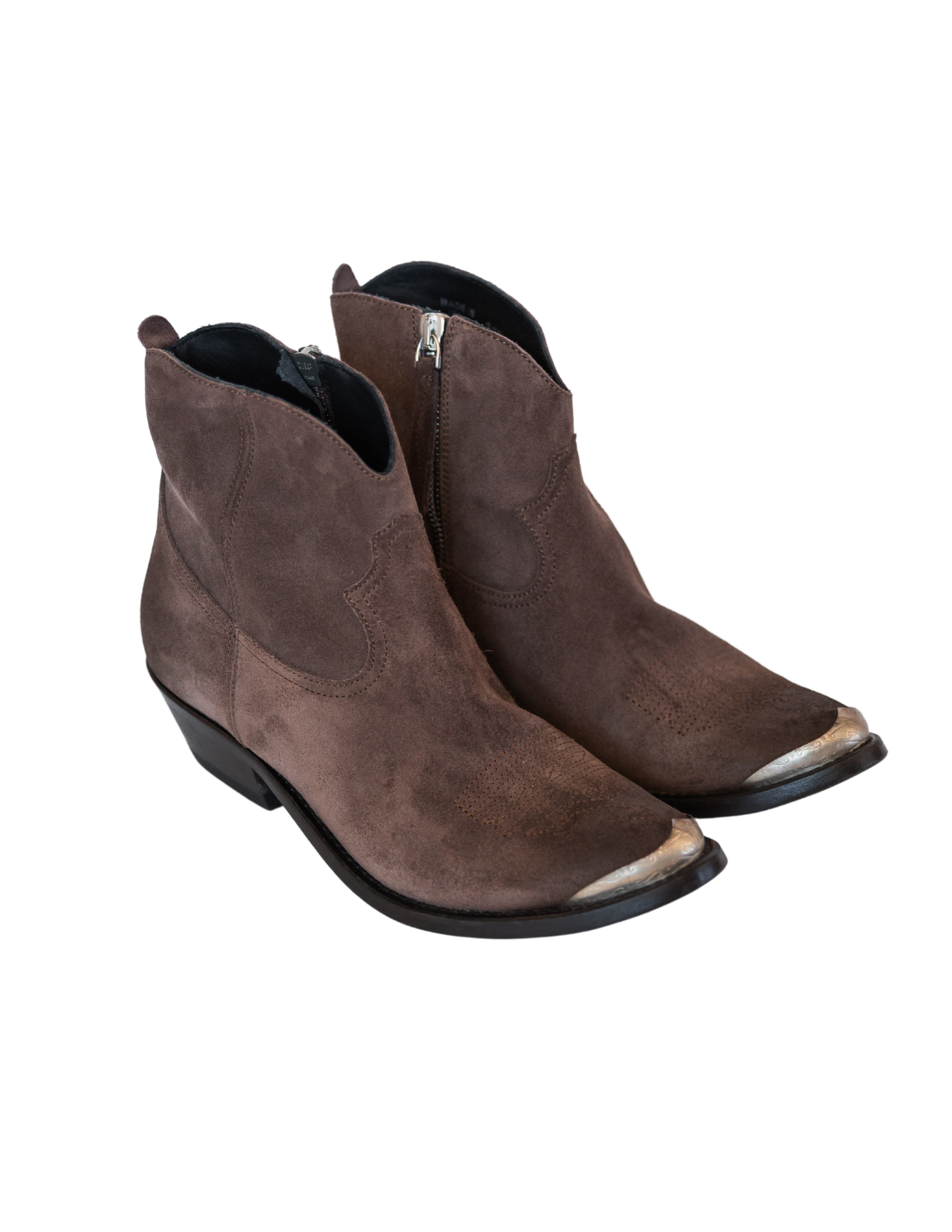 Young Waxed Suede Bootie - Dark Brown