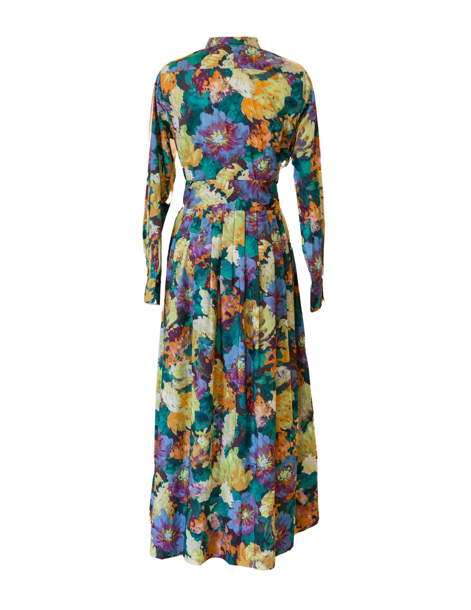 Classic Shirtwaist Maxi Dress - Multi Artists Bouquet