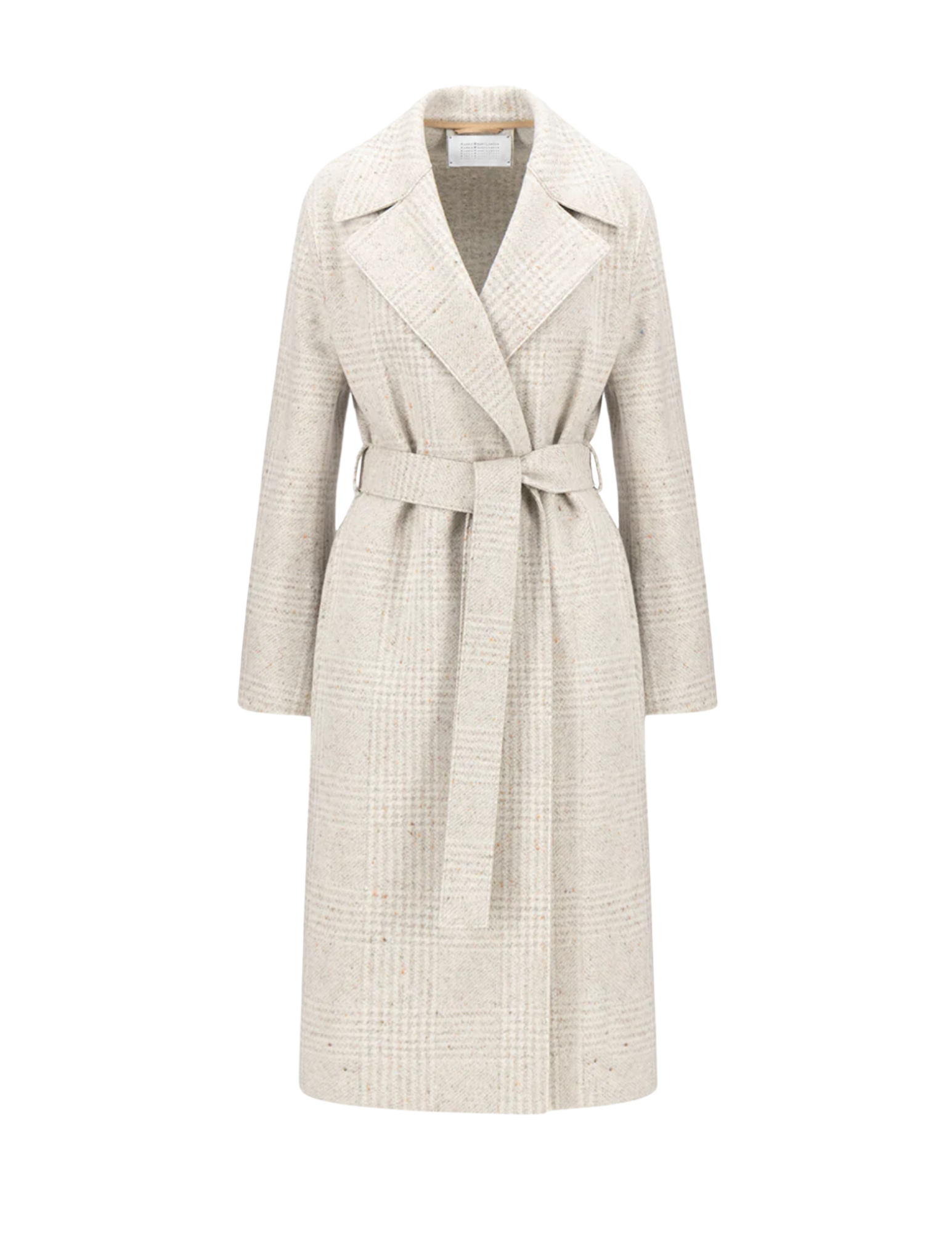 Belted Long D.B. Coat - Grey