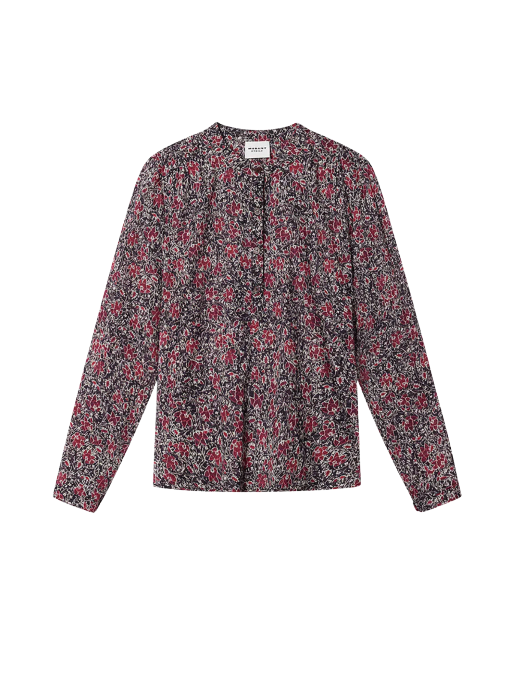 Maria Floral Blouse - Crushed Berry