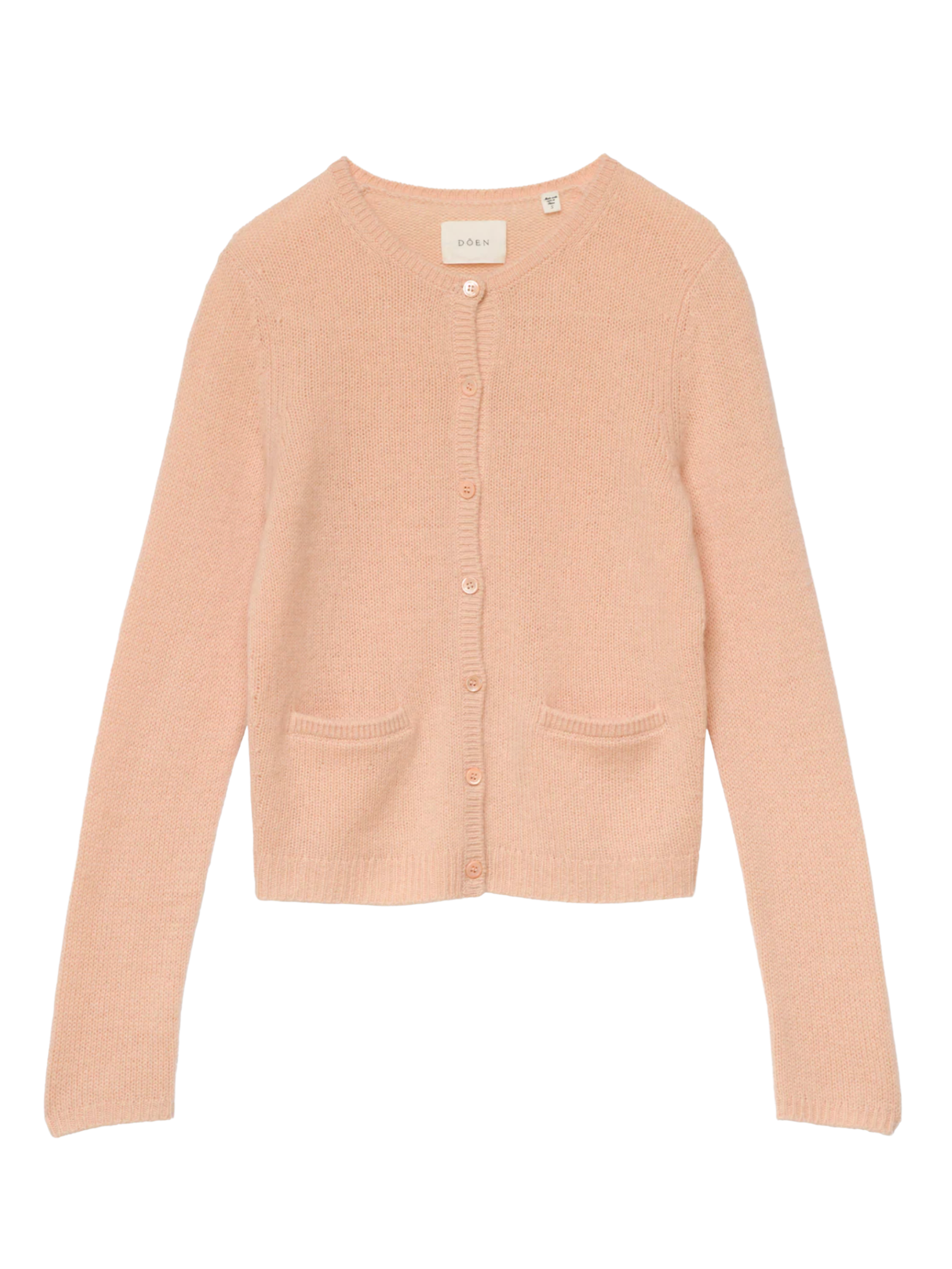 Thea Cashmere Cardigan - Light Peach Sorbet