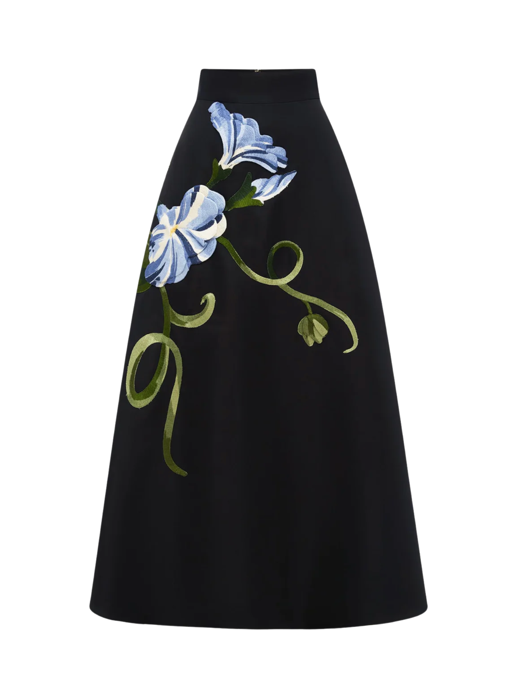 Rafaela Maxi Skirt - Vine Print in Ebony