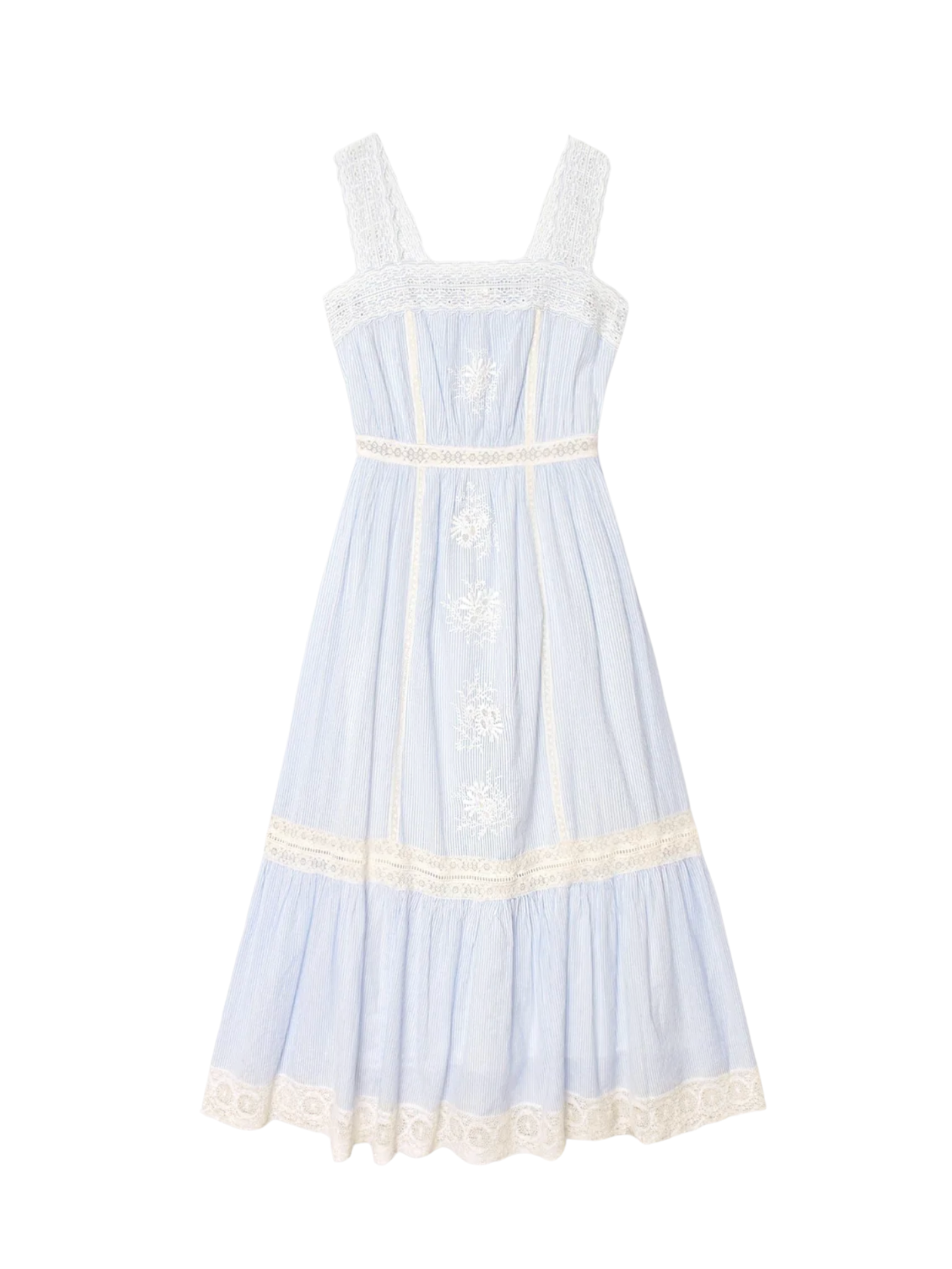 Anita Dress - Blue White Stripe