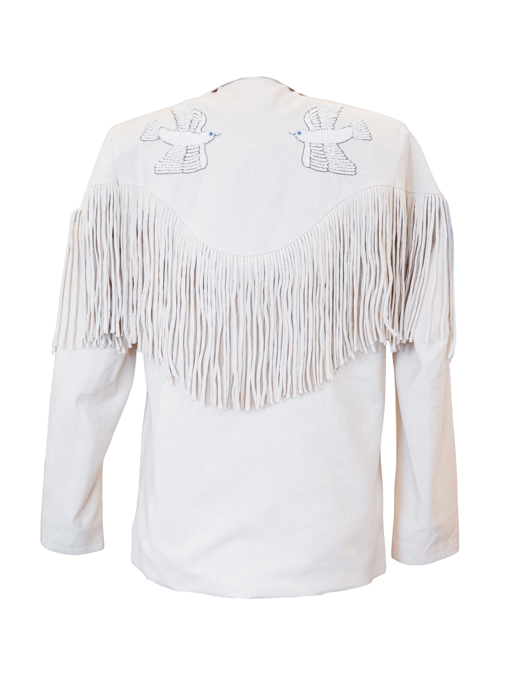Jude Dune Fringe Jacket- Off White