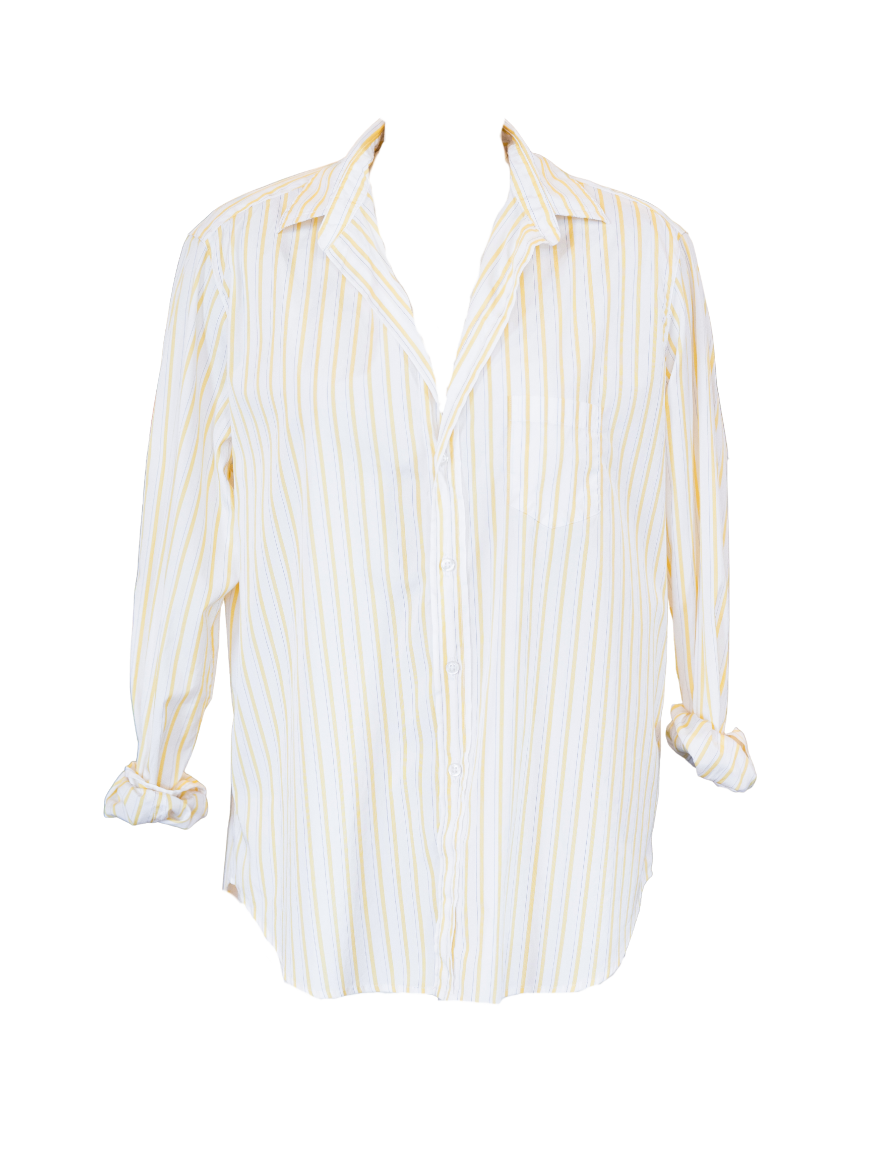 Eileen - Yellow Thin Navy Stripe