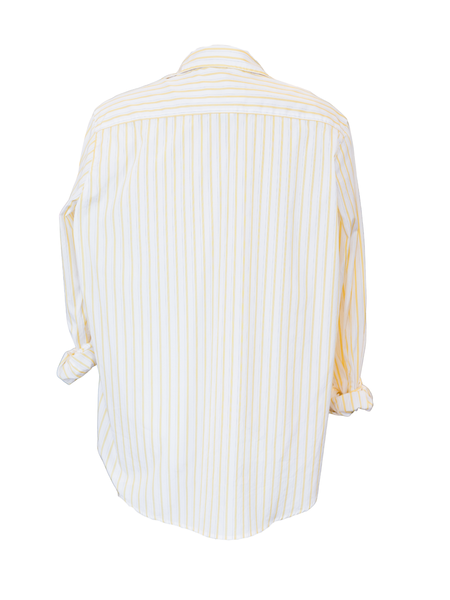 Eileen - Yellow Thin Navy Stripe