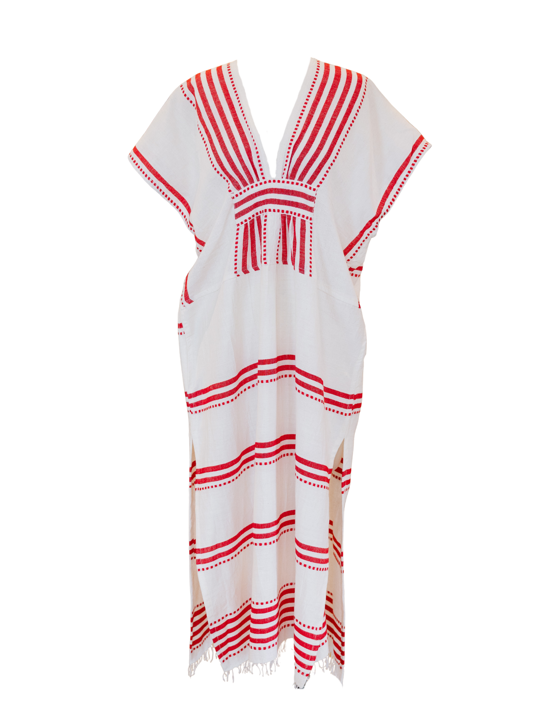 Gasira V-Neck Caftan - Eshe Red
