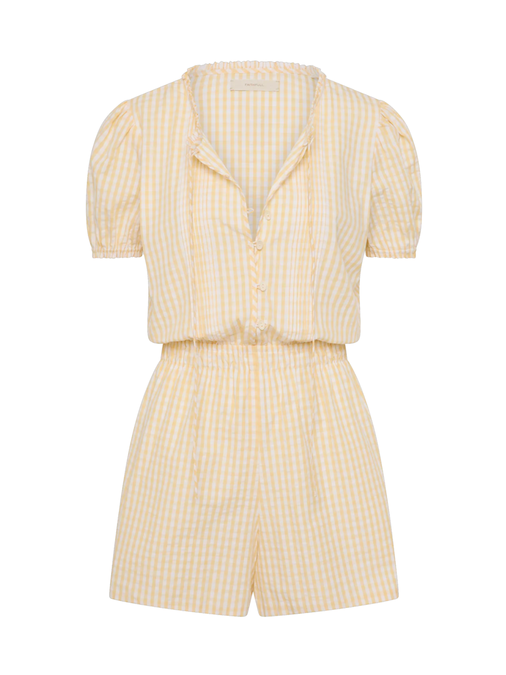 Roma Playsuit - Butter Textured Gingham