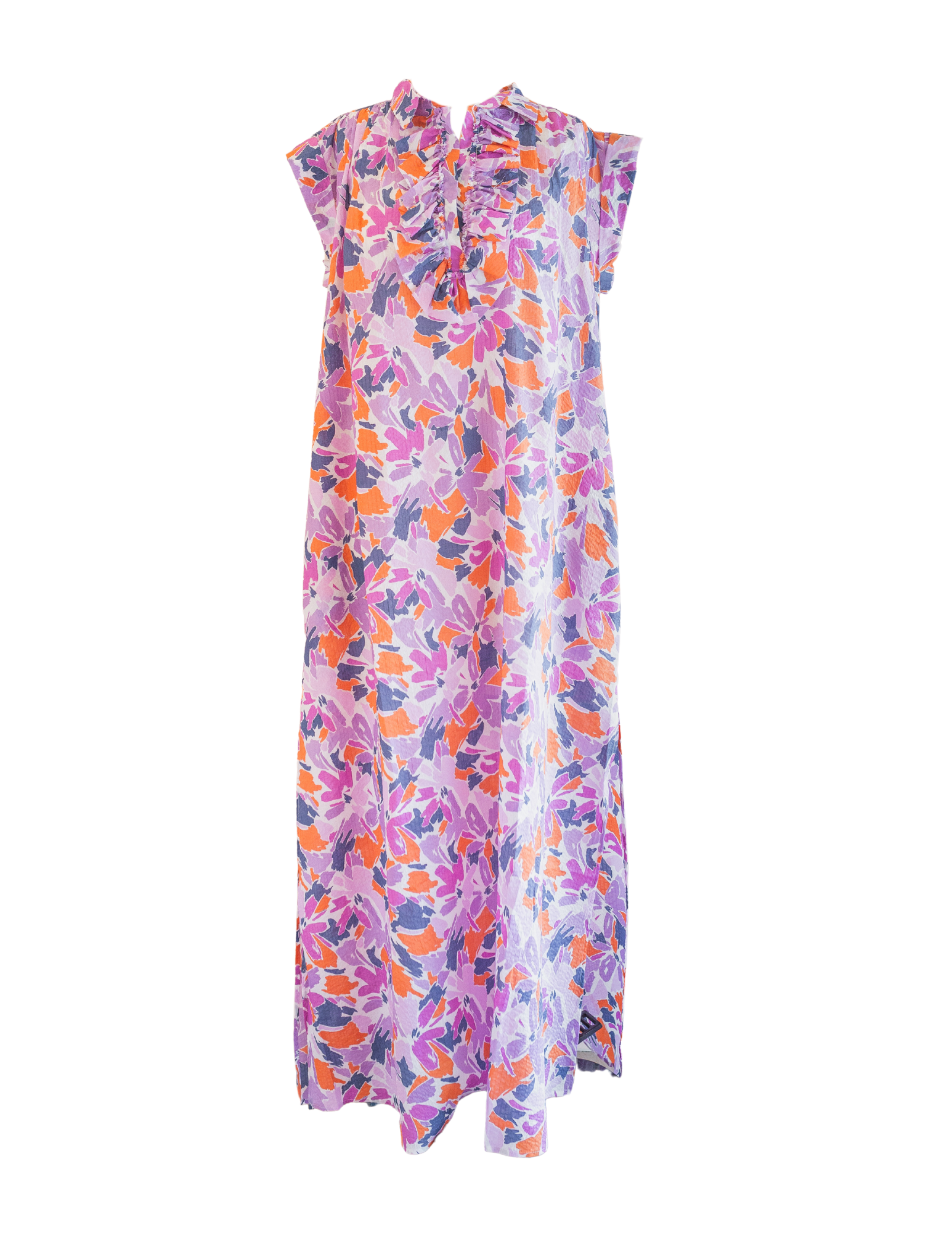 Lilly Dress Floral - Lavender/Navy