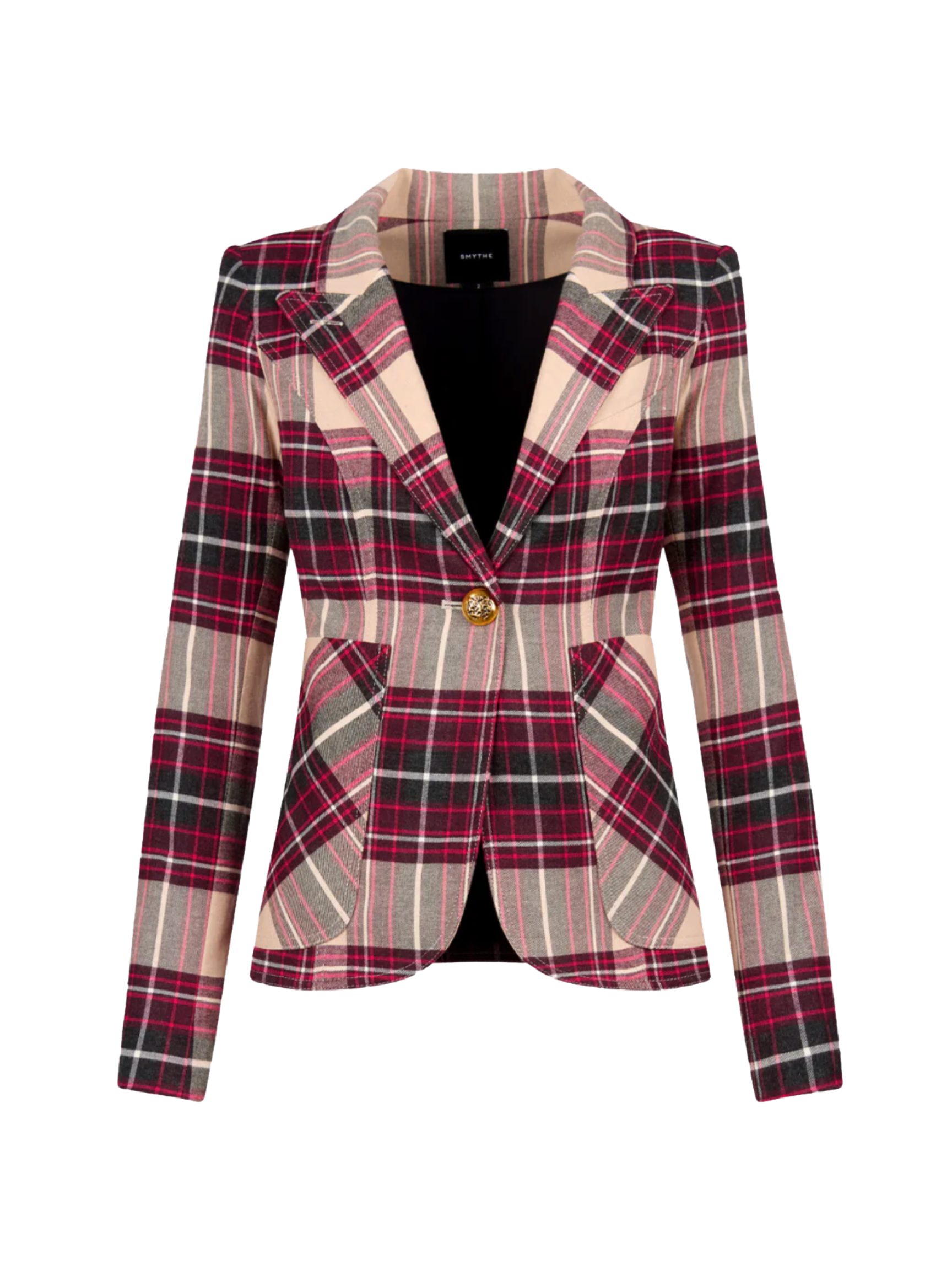 Patch Pocket Dutchess Blazer - Garnet Plaid