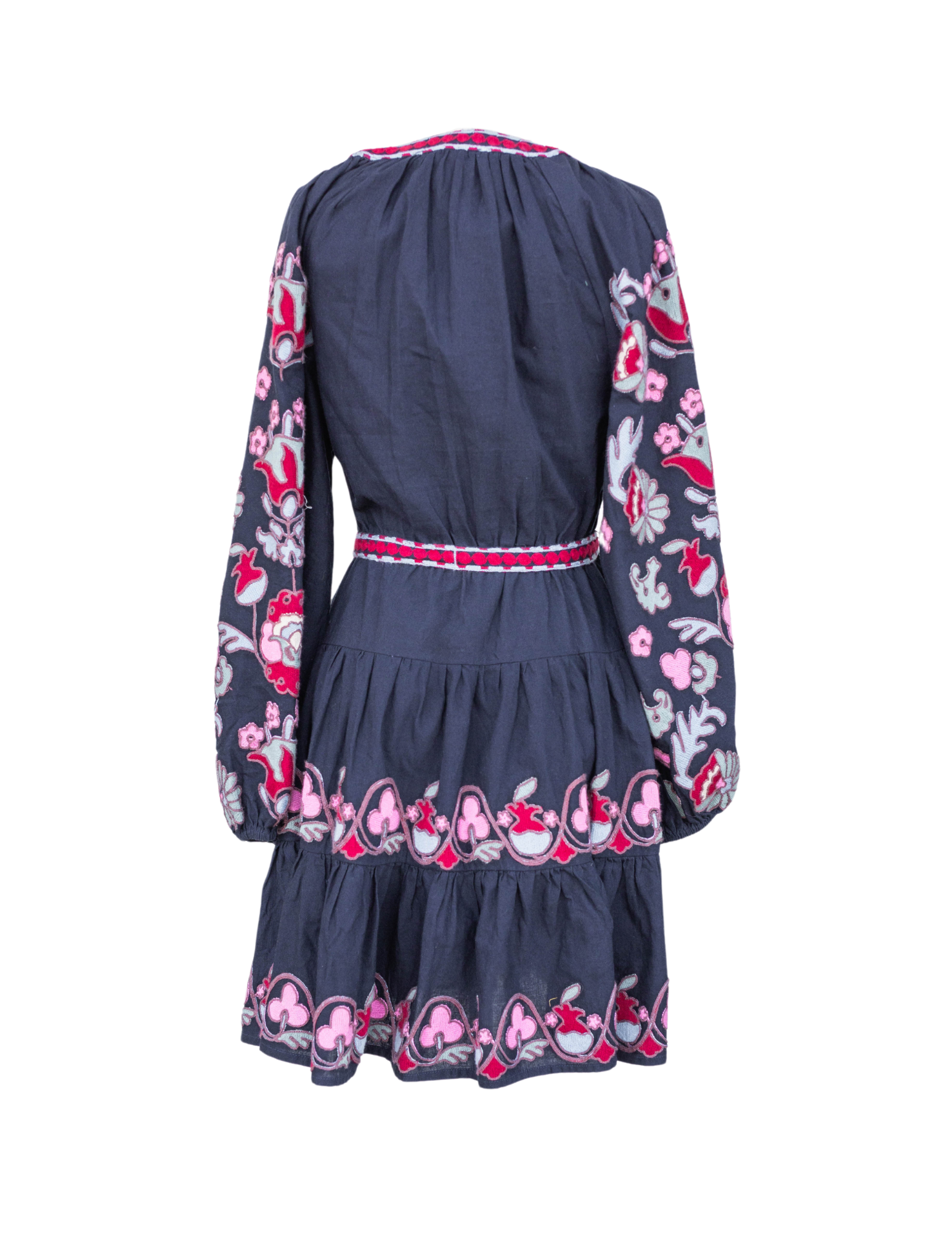 Eclisse Embroidery Tunic Dress - Navy