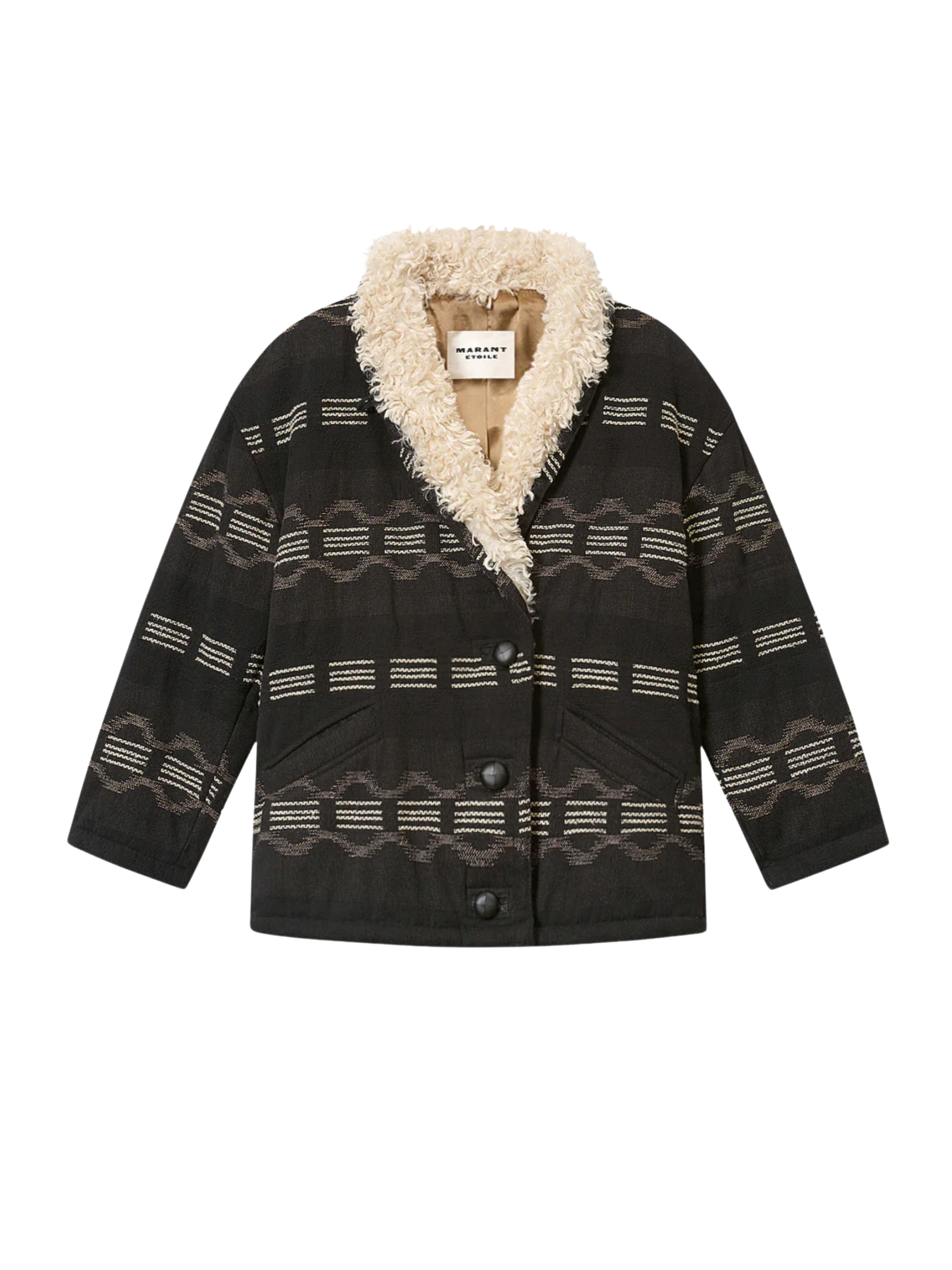 Qayla Wavy Jacquard - Faded Black