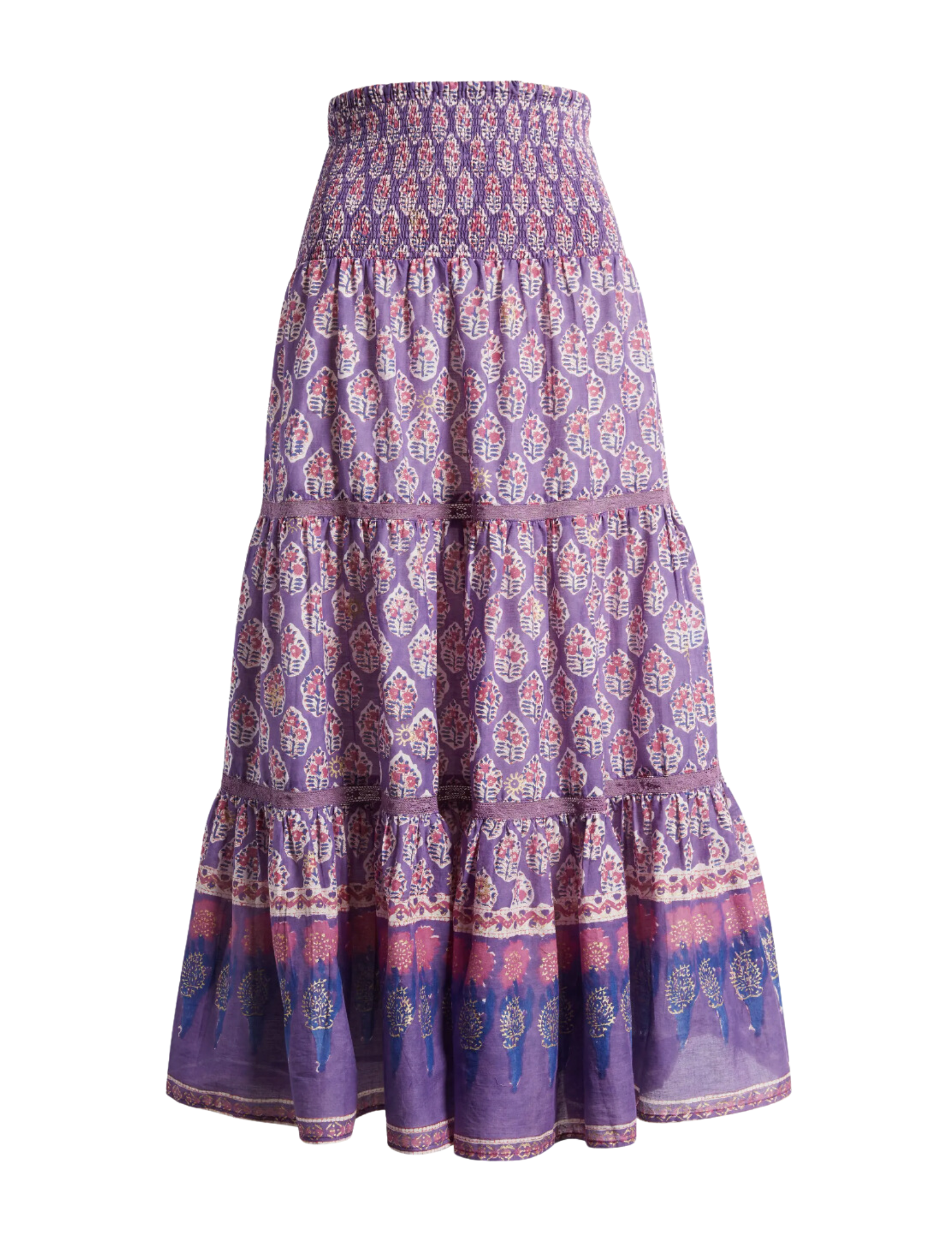 Mandy Maxi Skirt - Purple Print