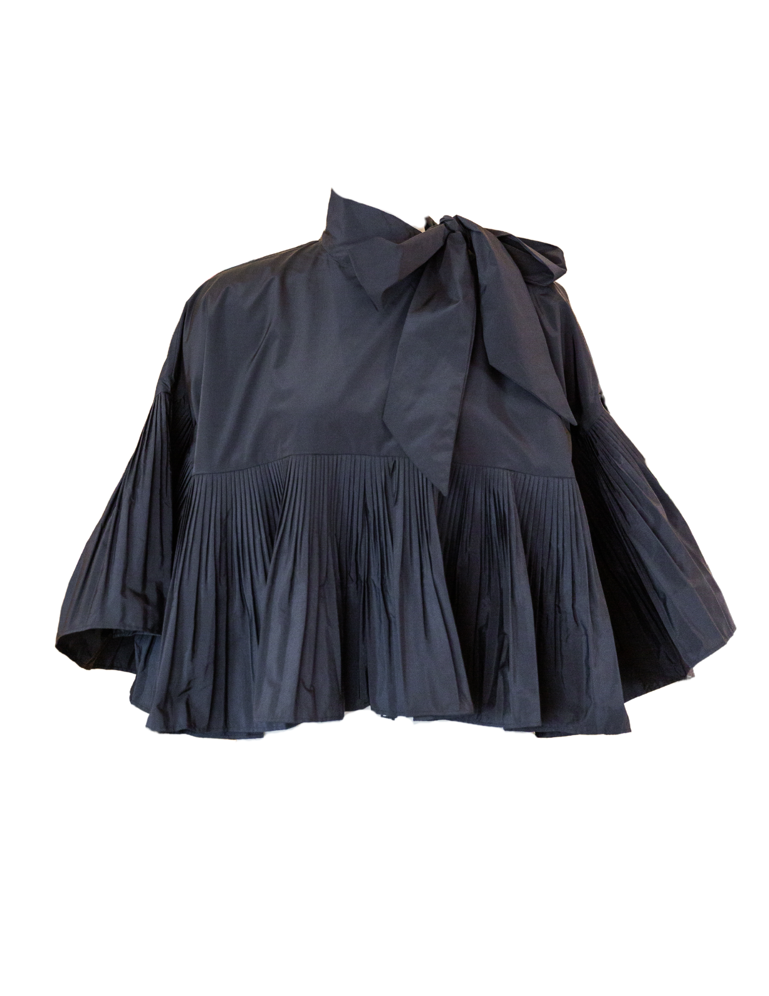 Ruffle Cape Top - Black