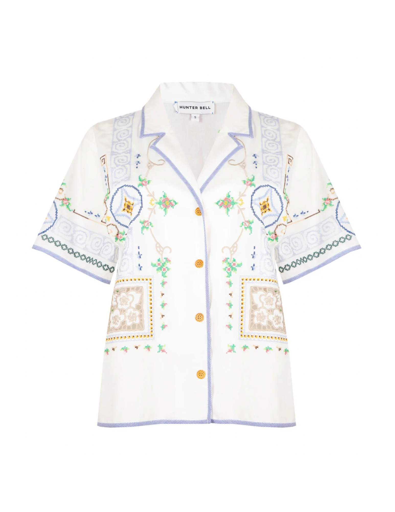Cora Top - Mosaic Embroidery