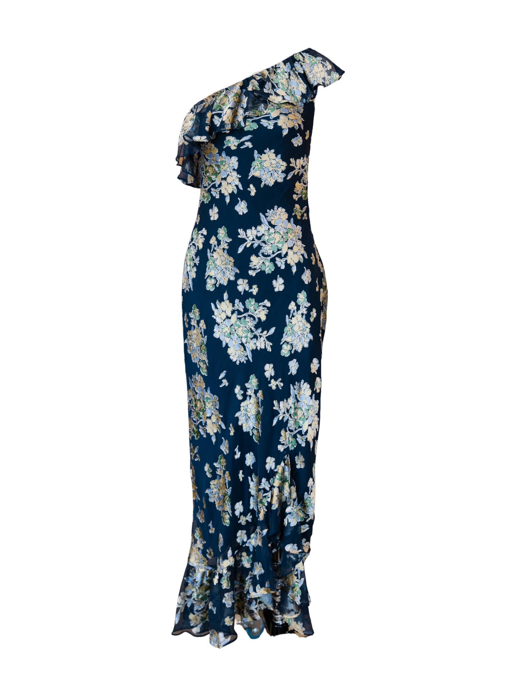 Leon dress - bouquet devore navy