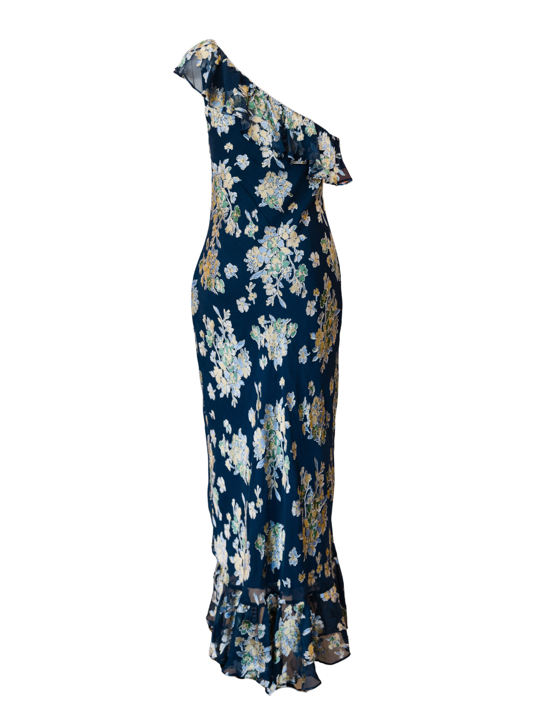 Leon dress - bouquet devore navy