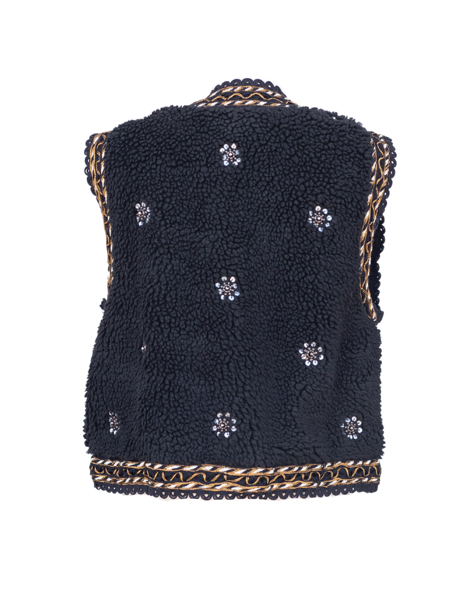 Maja Embroidery Vest - Black