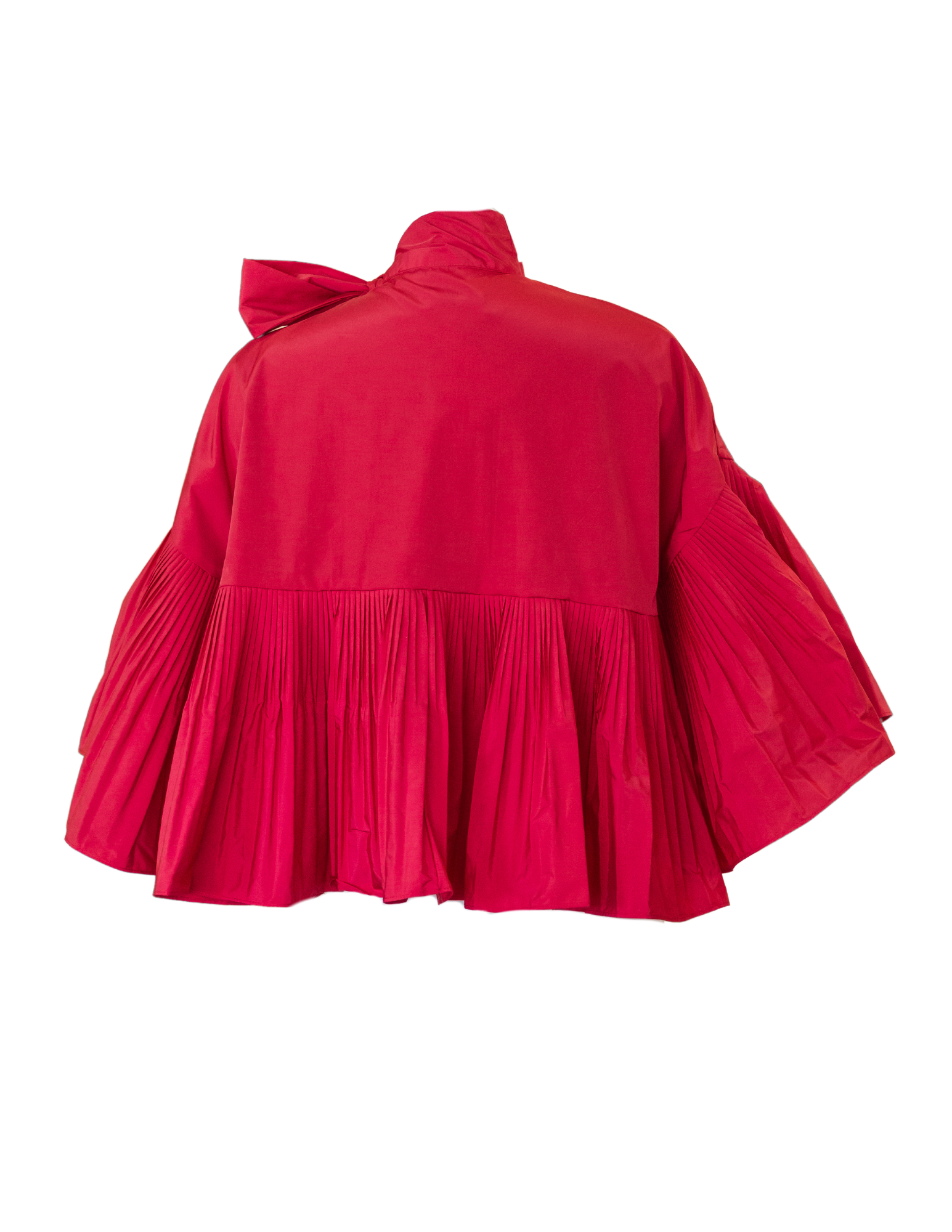 Ruffle Cape Top - Red