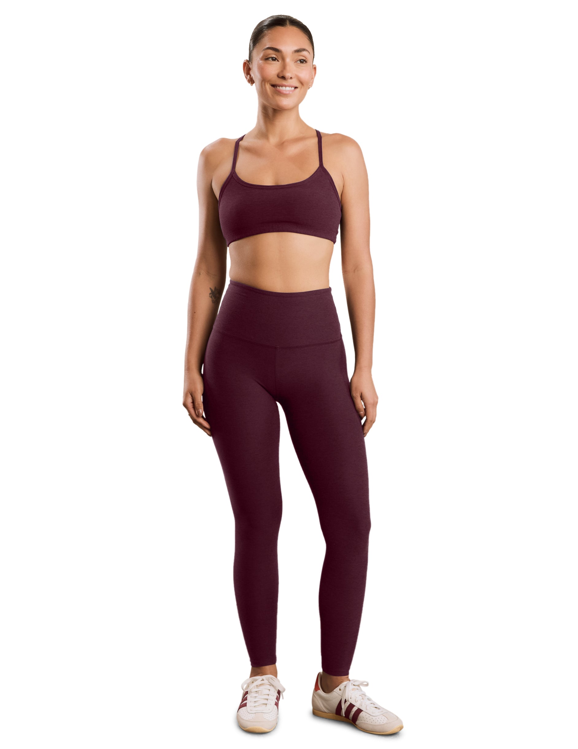 Spacedye Caught in the Midi High Waisted Legging - Cabernet Heather