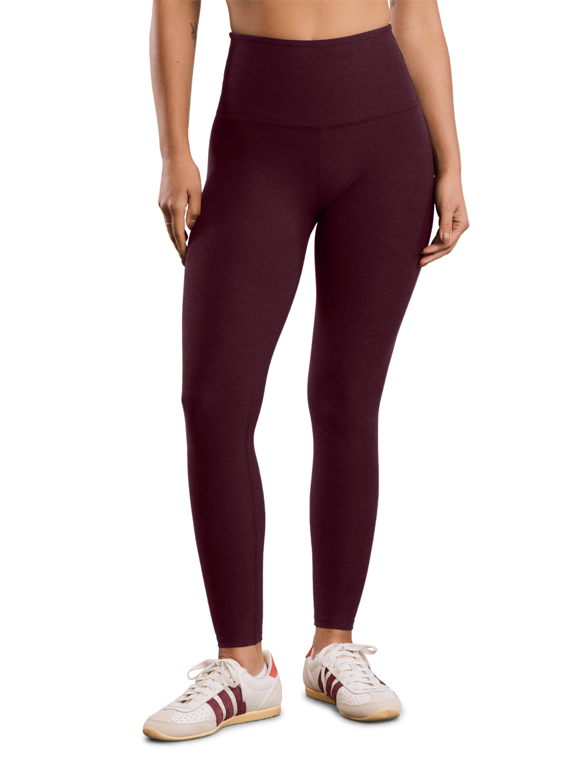 Spacedye Caught in the Midi High Waisted Legging - Cabernet Heather