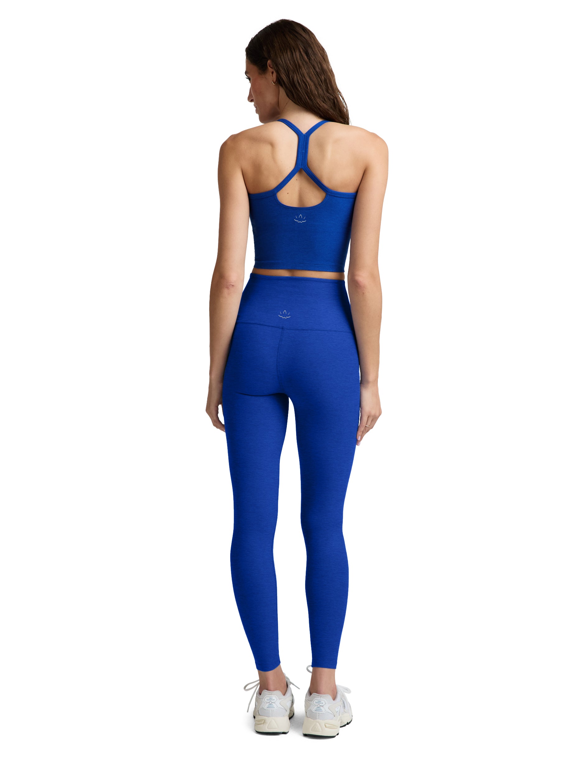 Spacedye Slim Racerback Cropped Tank - Ultra Blue Heather
