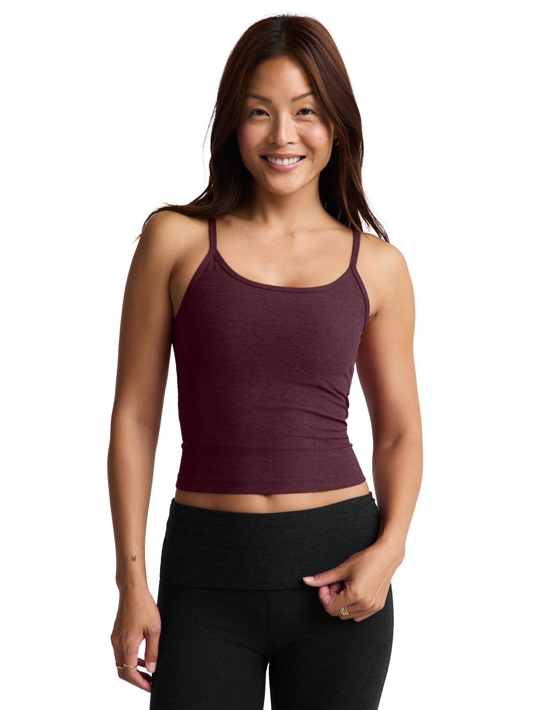 Spacedye Forever Waist Length Tank - Cabernet Heather