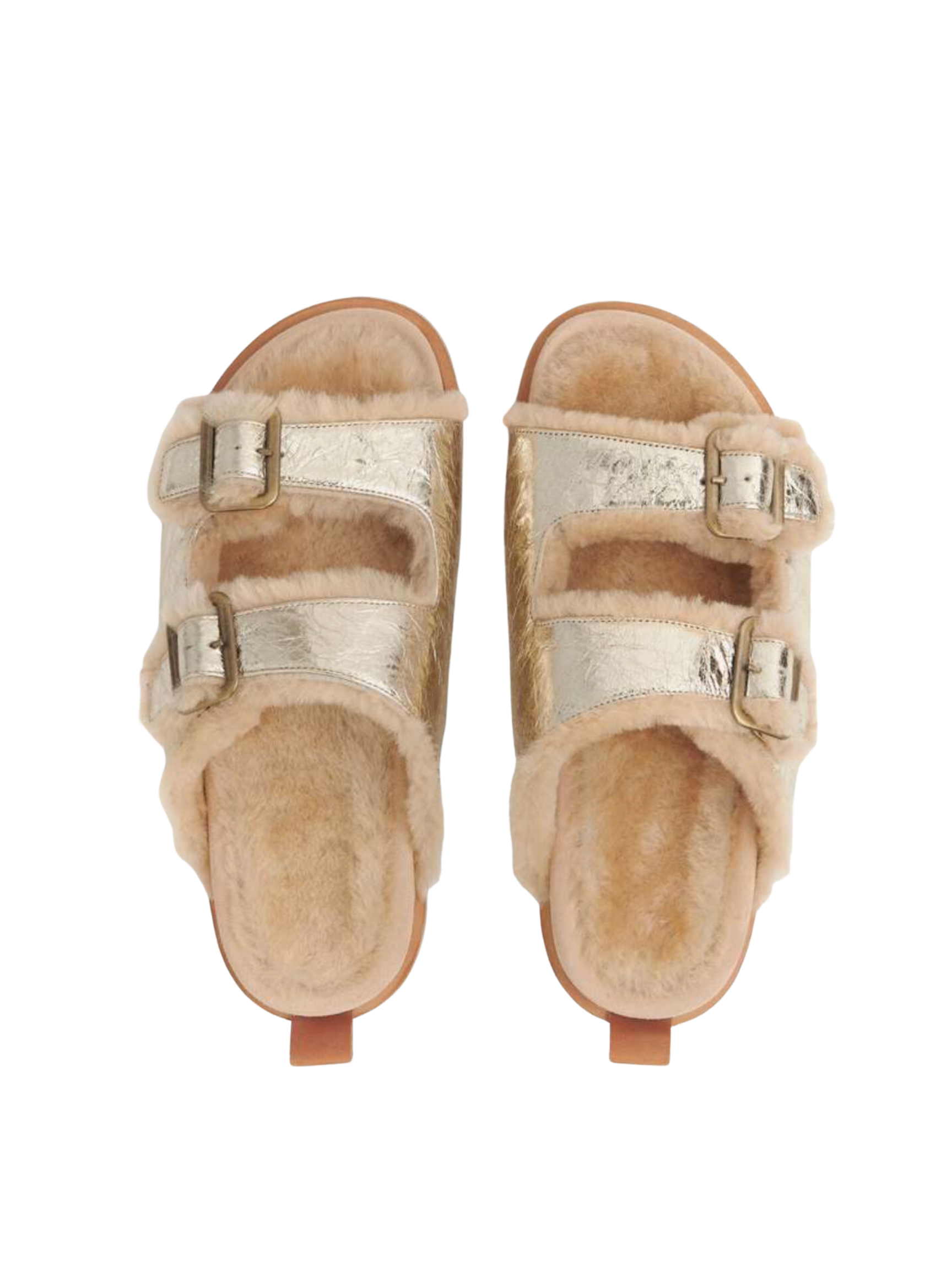 Croquel Leather Sandals - Platino