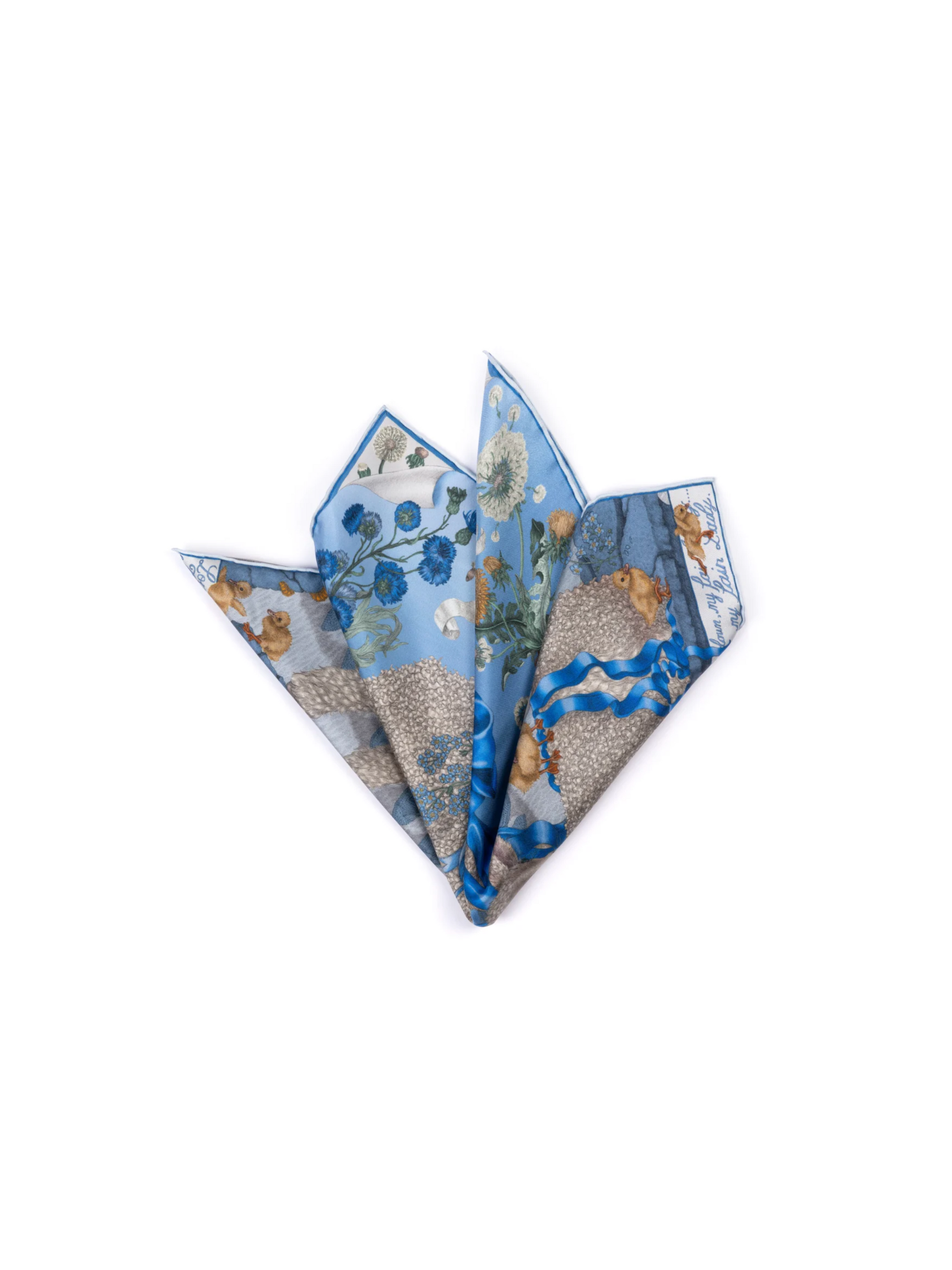 42x42 Small Silk Scarf-London Bridge-Powder/Frost