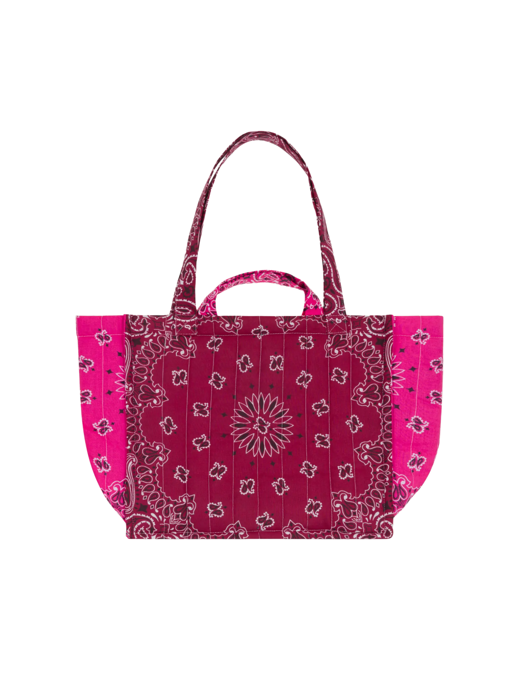 Moyen Cabas Quilted Tote LOVE - Bordeaux/Fuchsia