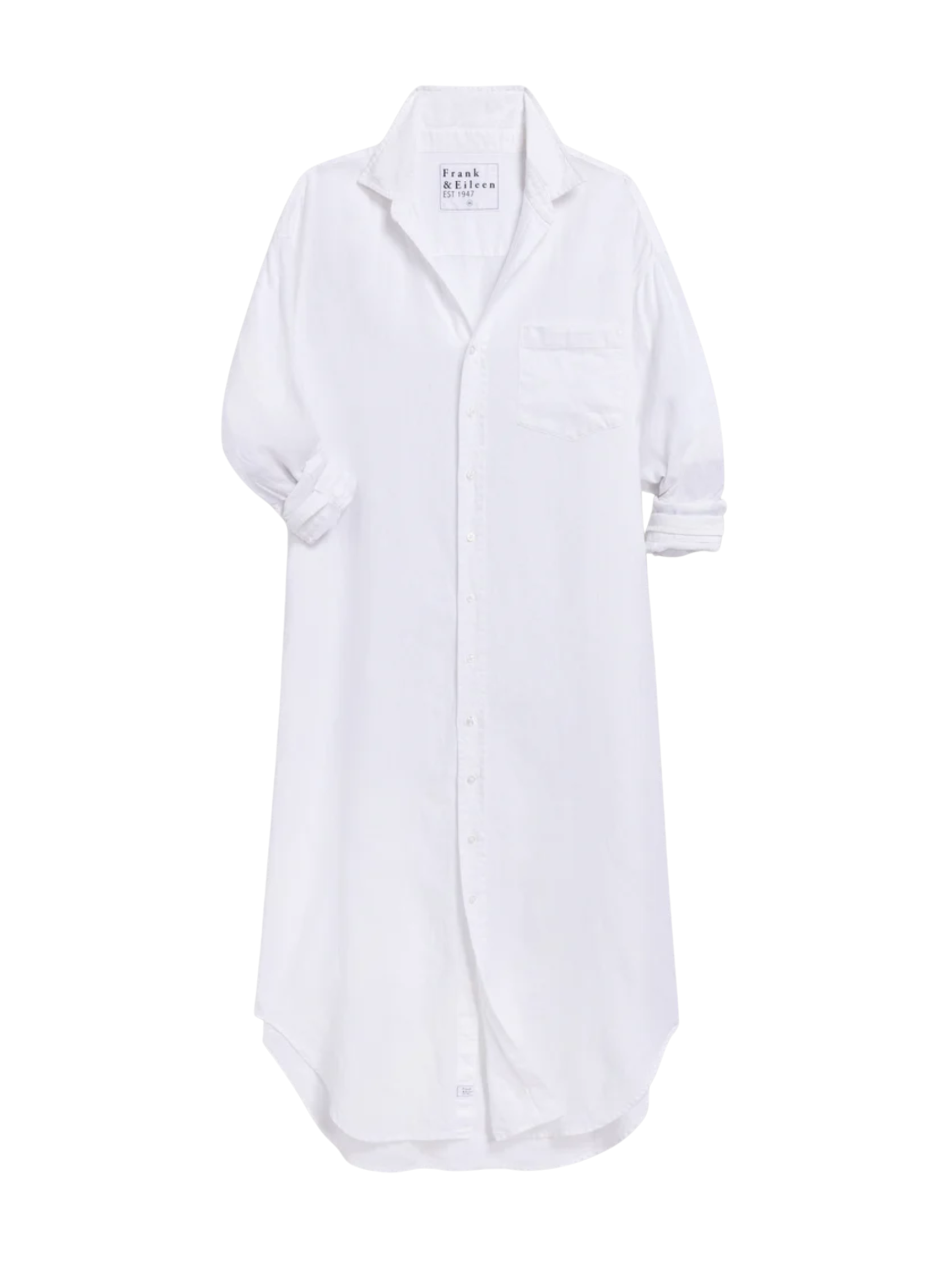 Megan Button-Up Dress - White