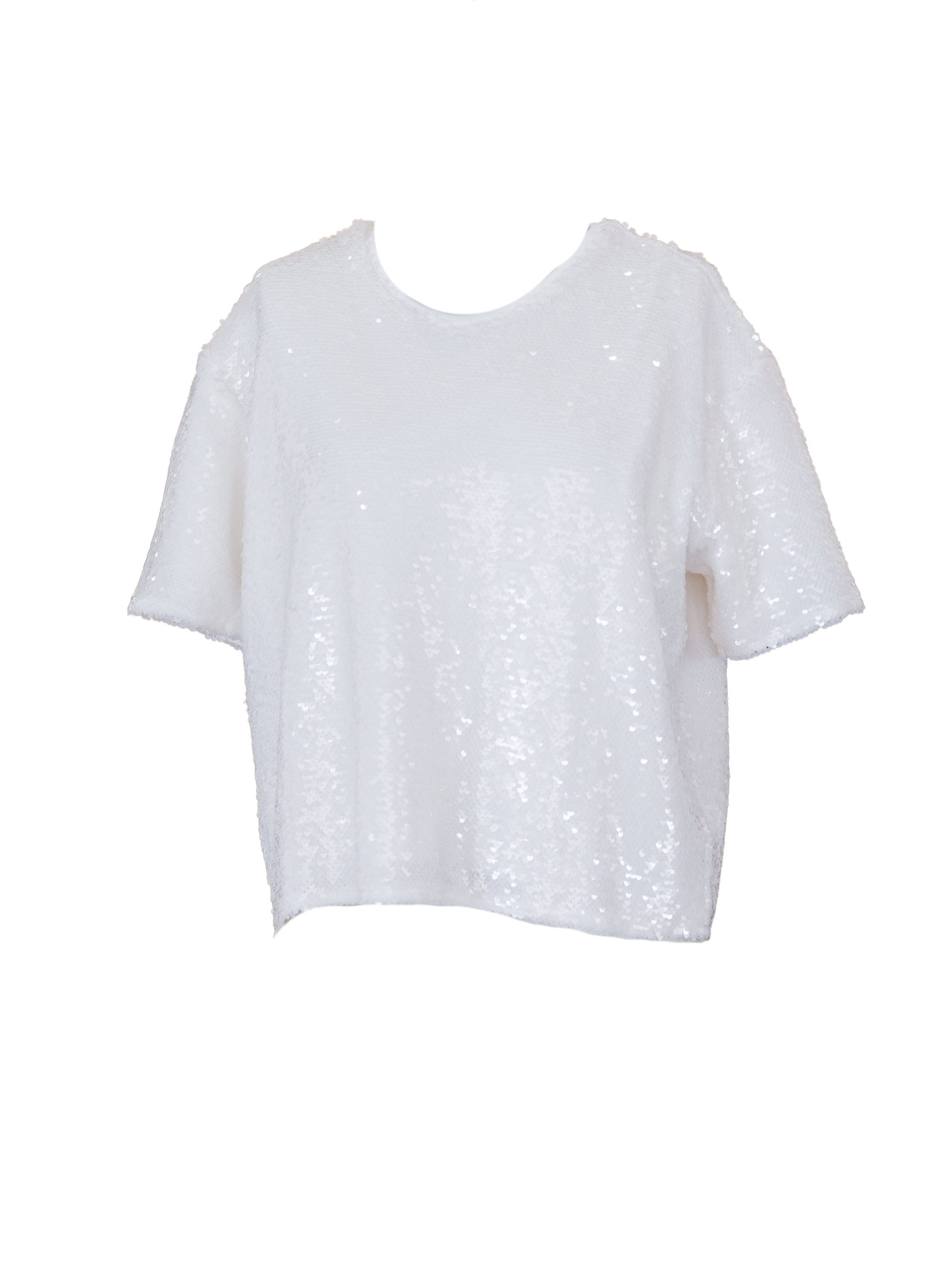 Shimmer Sequin Boy Shirt - Pearl