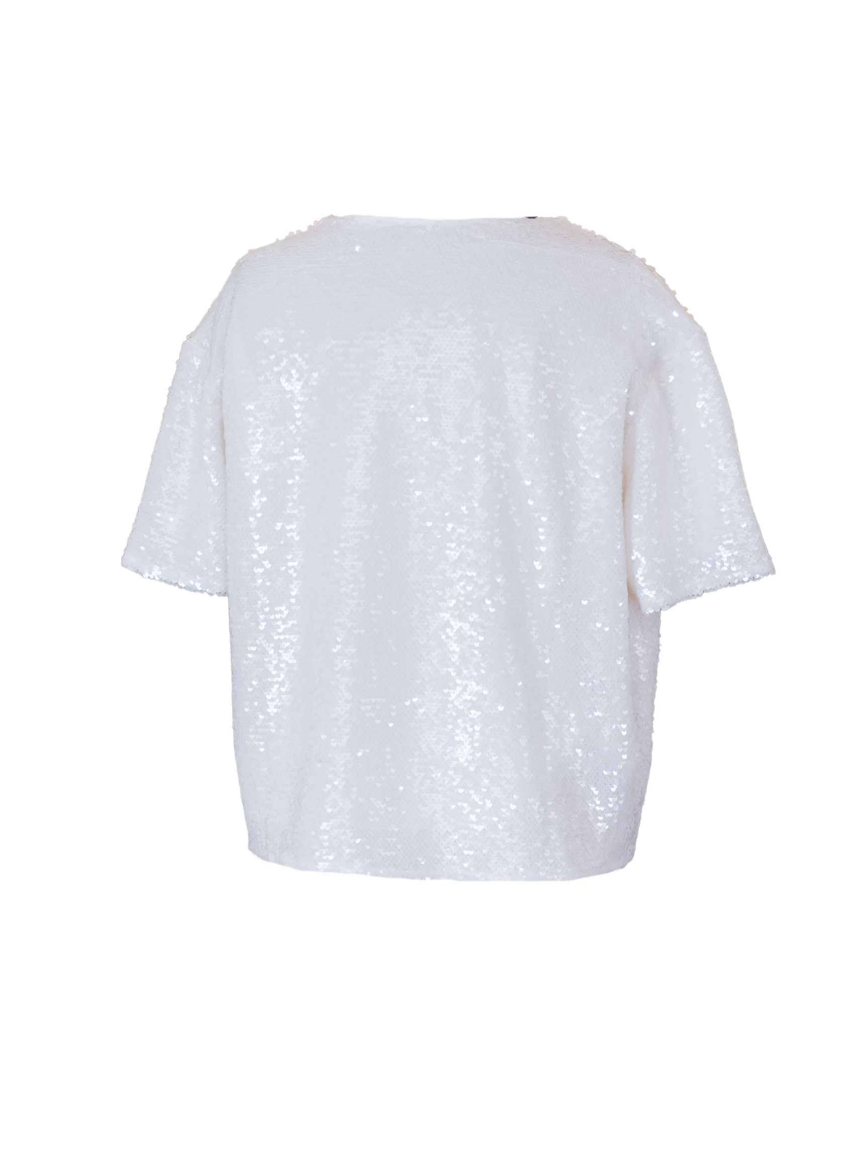 Shimmer Sequin Boy Shirt - Pearl