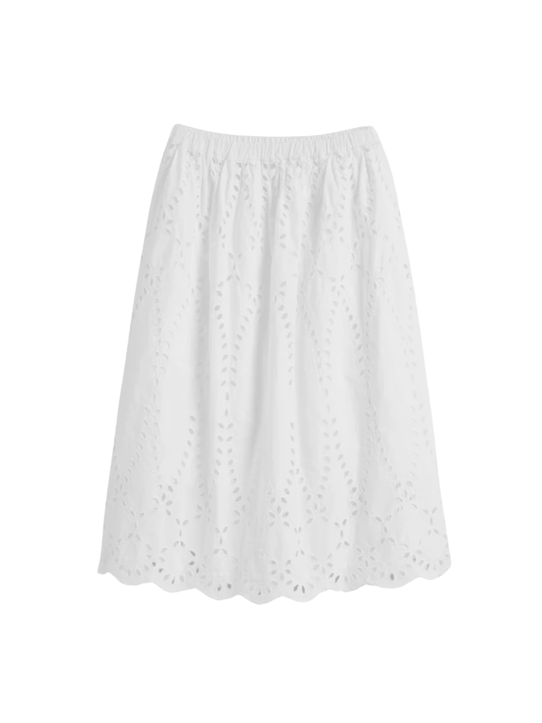Grace Eyelet Skirt - White