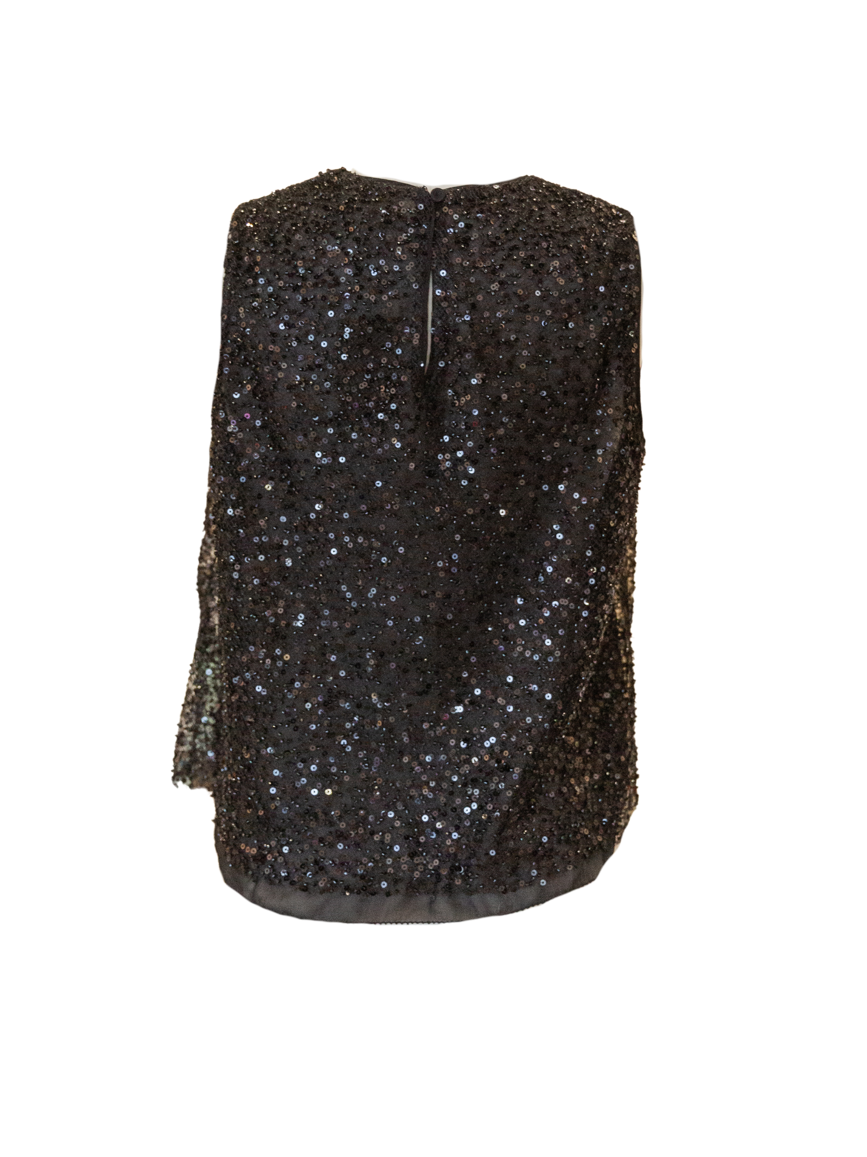 Gia Shell Top - Black Beaded Mesh