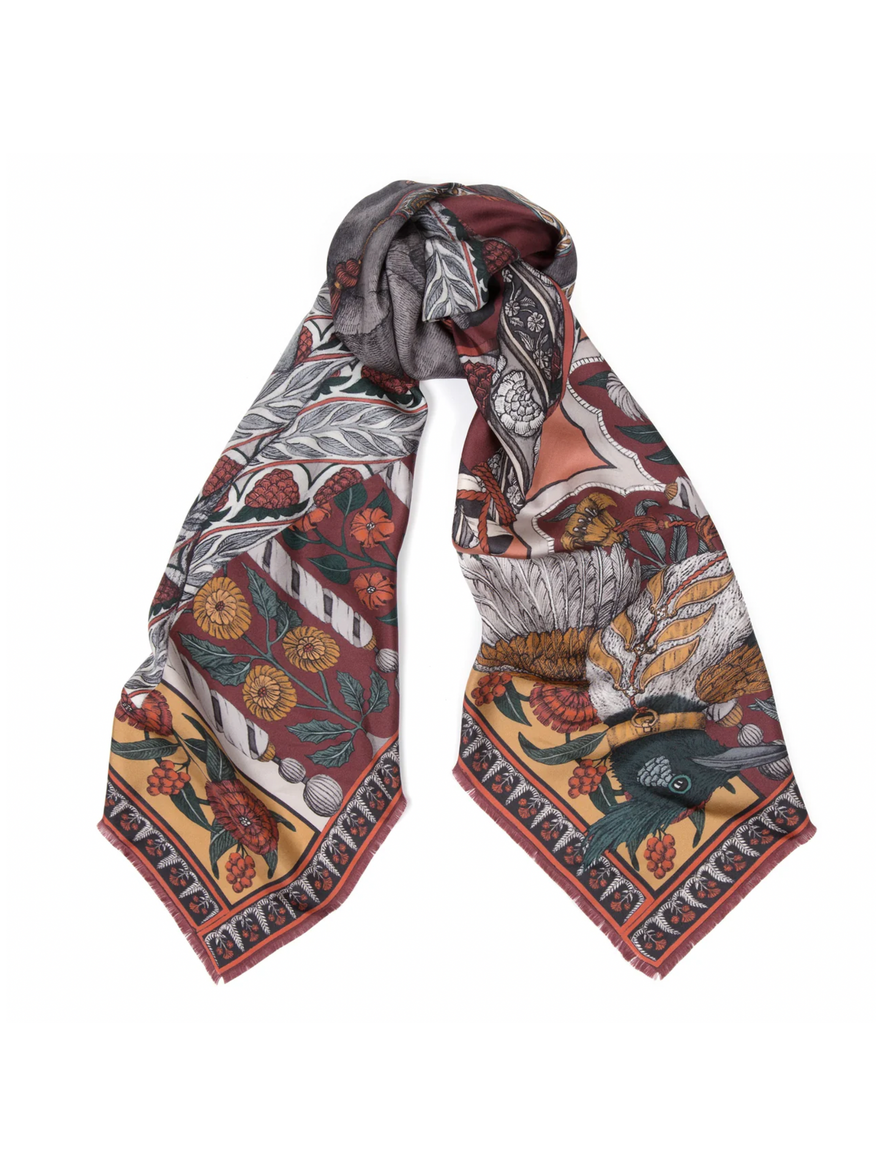 135x135 Large Silk Scarf-Tipu's Hound-Mulberry