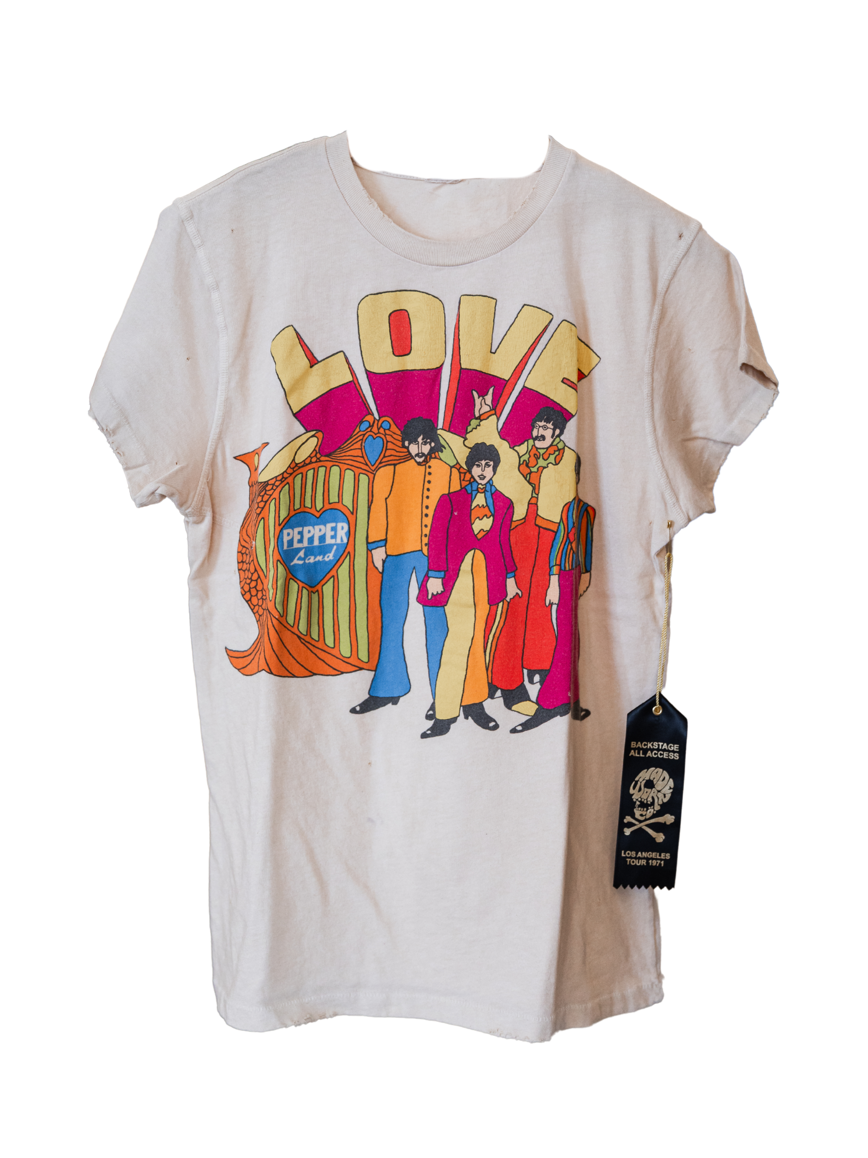 The Beatles LOVE Crew Tee - Tea Stained