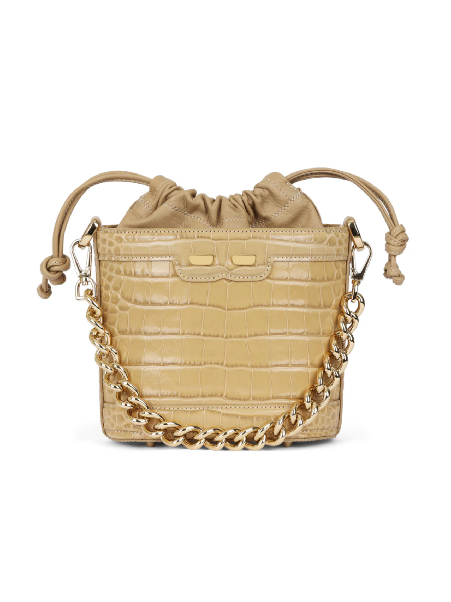 Byrd Bucket Bag - Hazelnut Croc