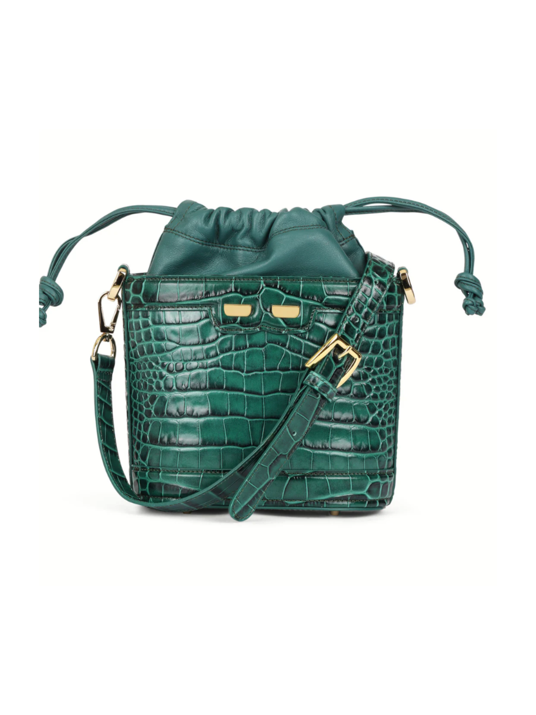 Byrd Bucket Bag - Green Croc