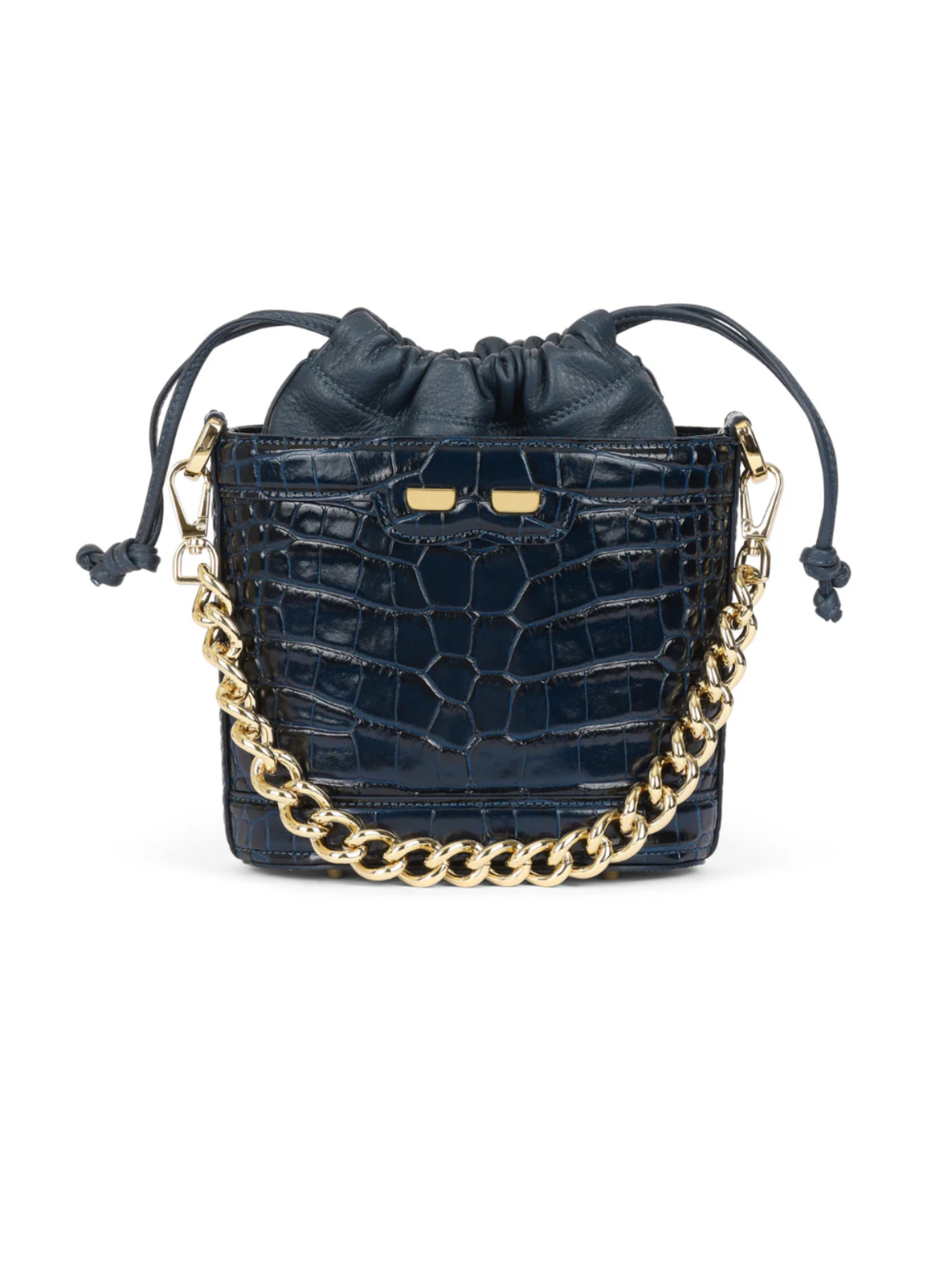 Byrd Bucket Bag - Navy Croc