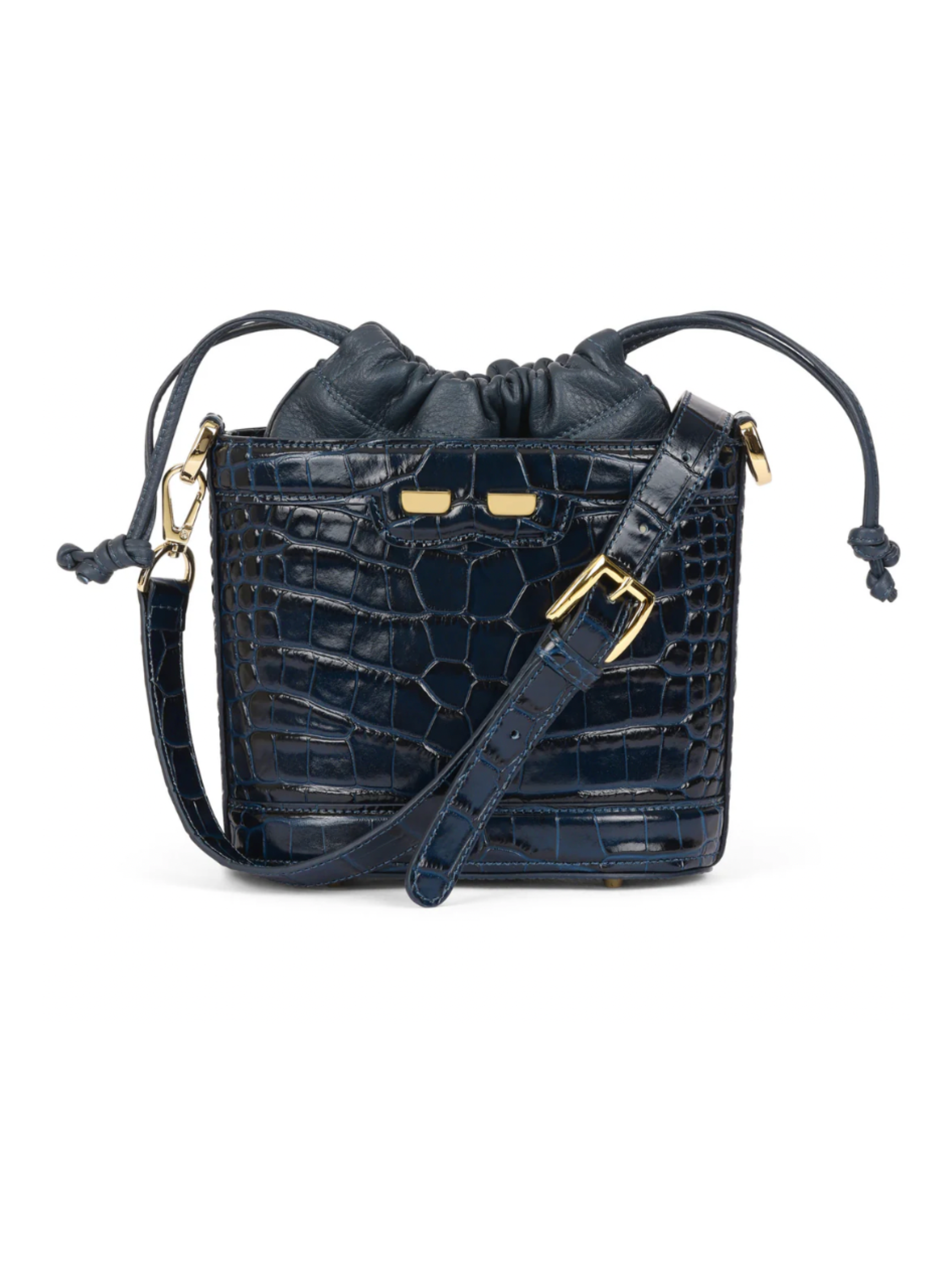 Byrd Bucket Bag - Navy Croc