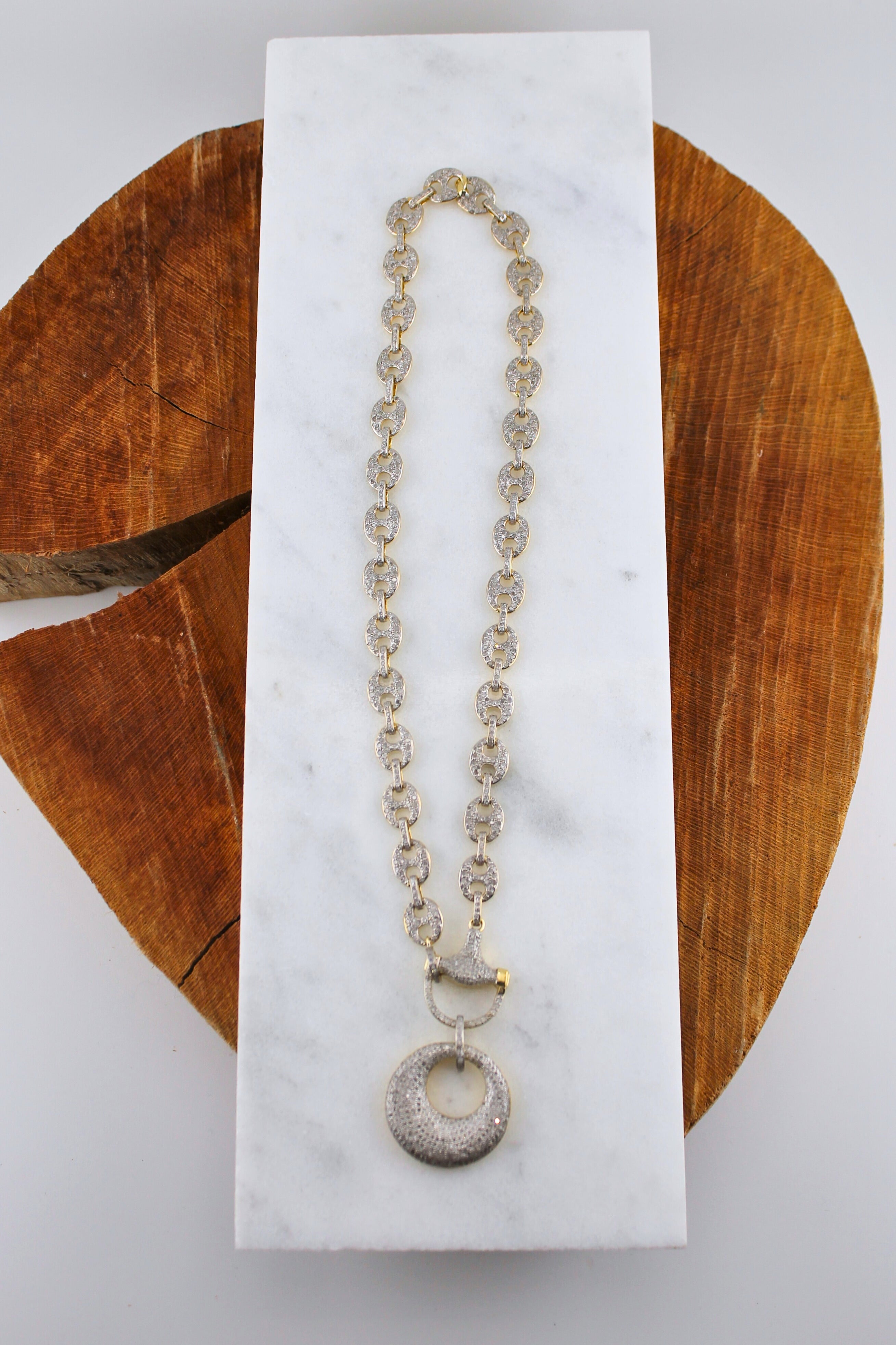 Pave Diamond Chain Necklace (y10722B)