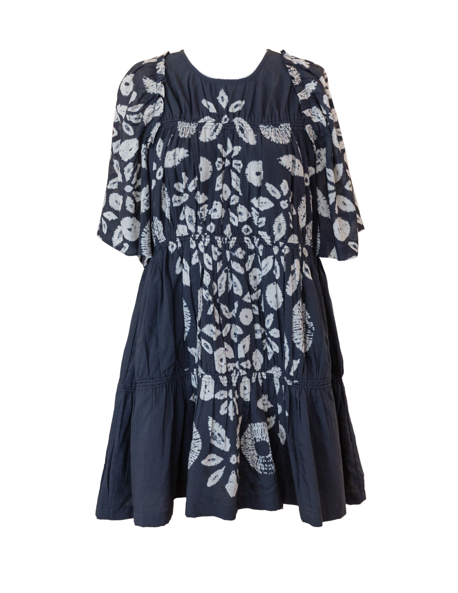 Thea Tie Dye Print Dress - Black