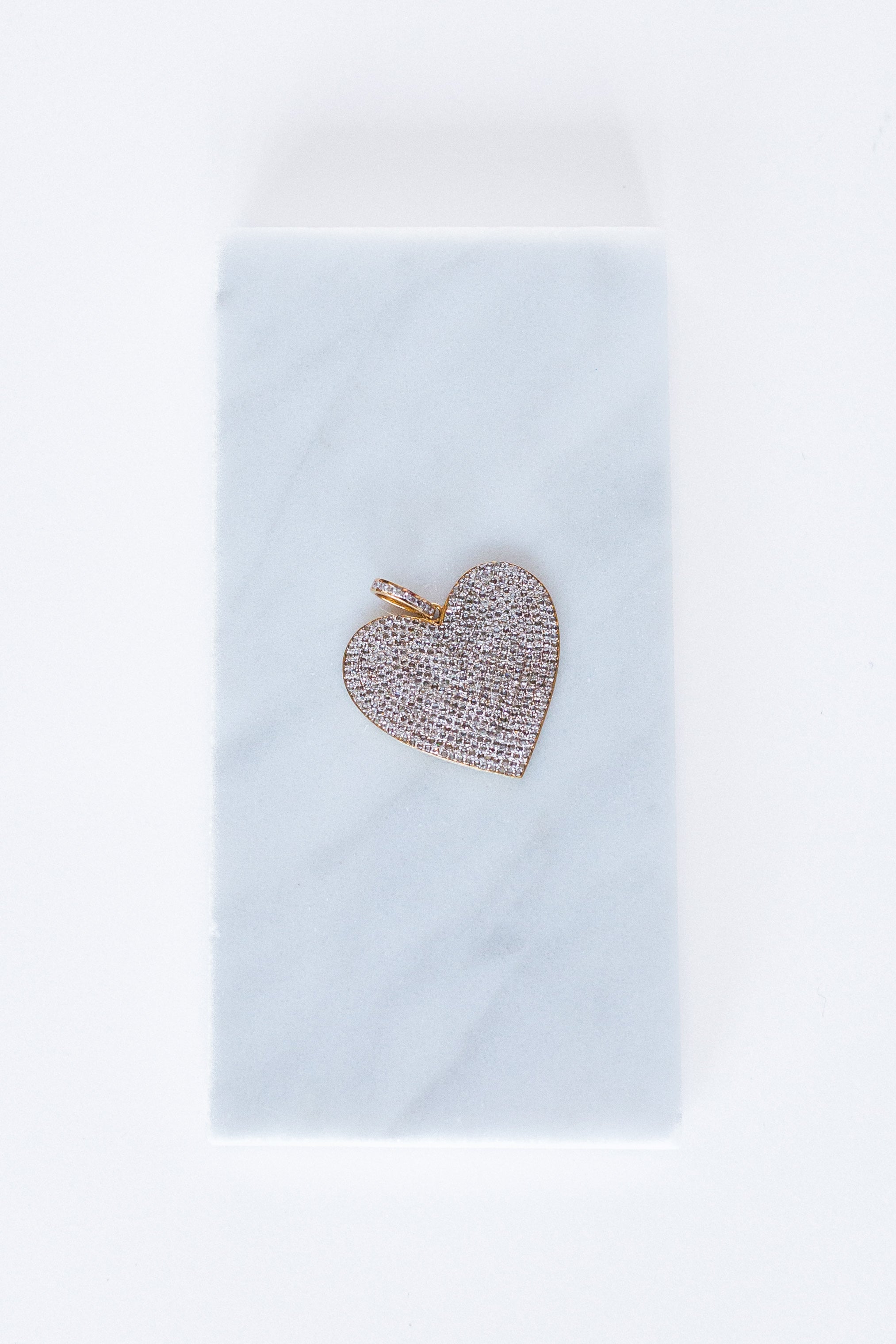 C200 - Pave Diamond Heart Pendant