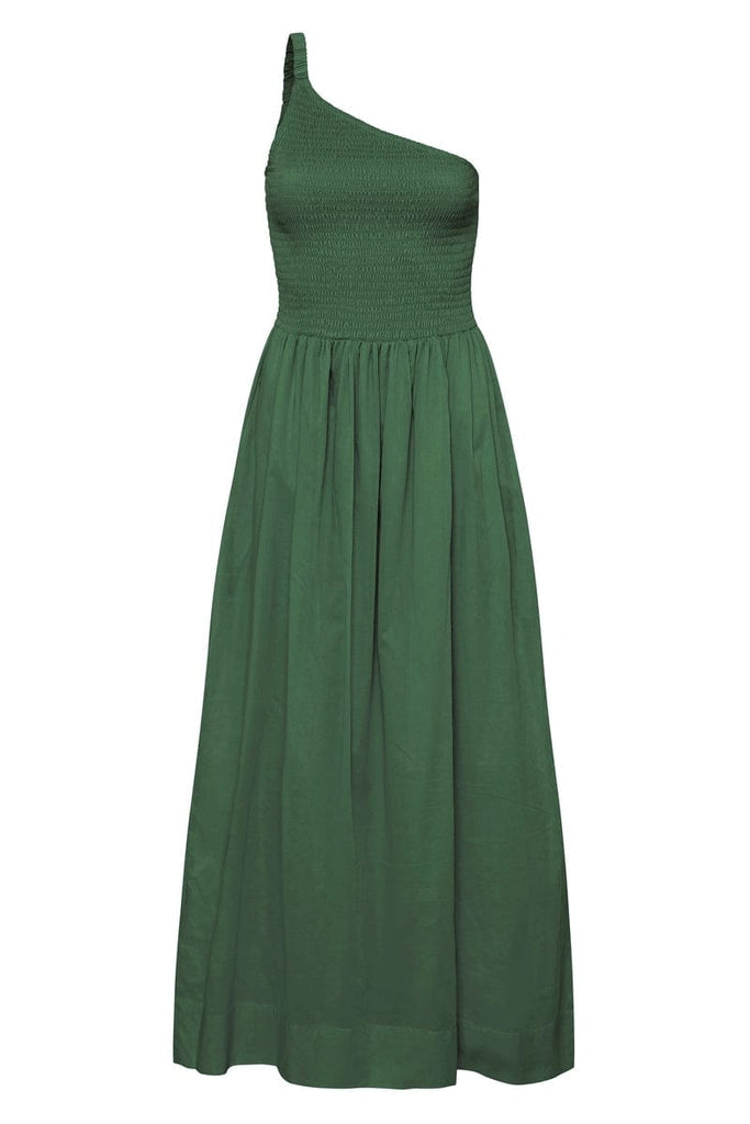 Khalani Midi Dress-Dark Green