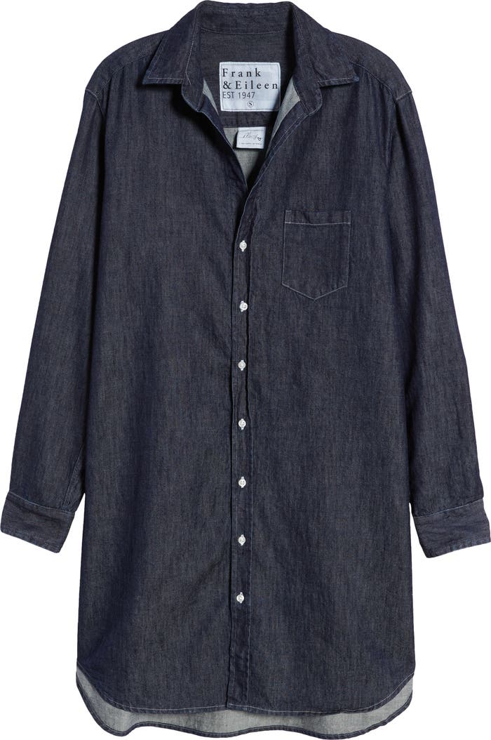 Mary Woven Button Up - Raw Rinse Denim
