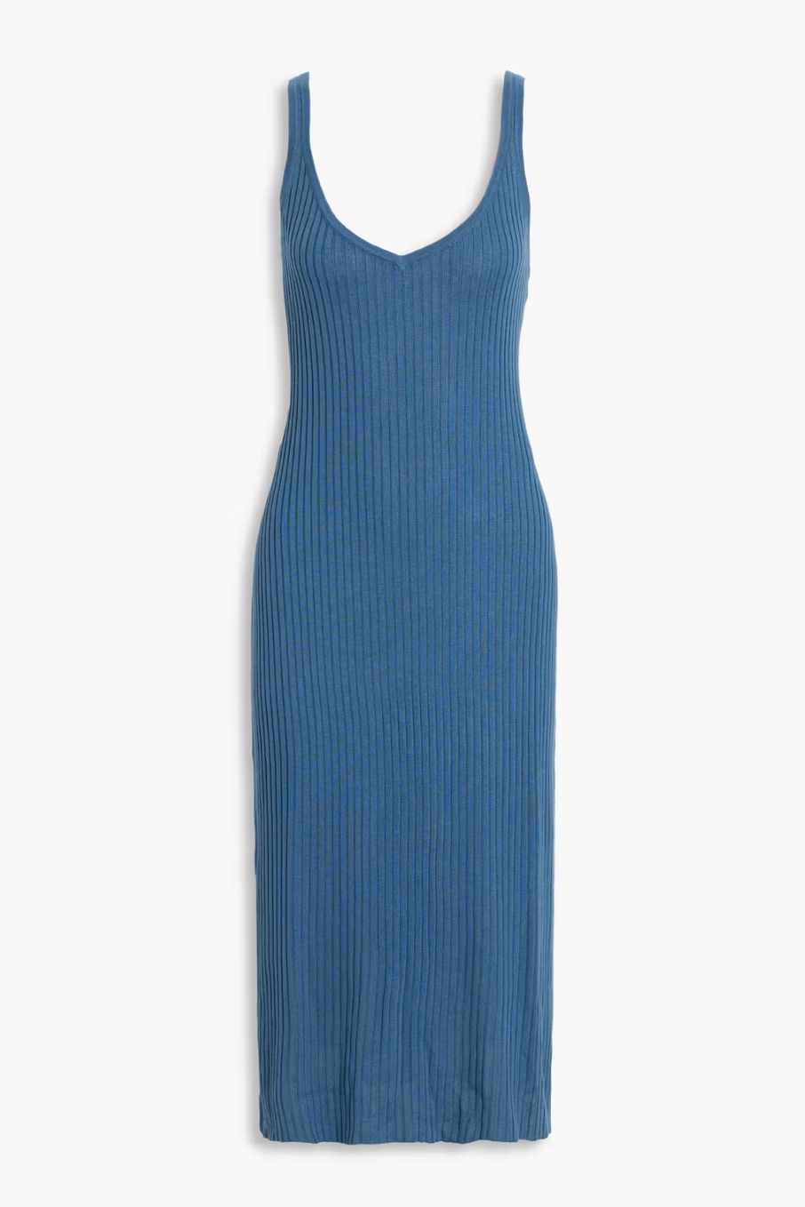 Marled Rib Tank Dress - Stone Blue