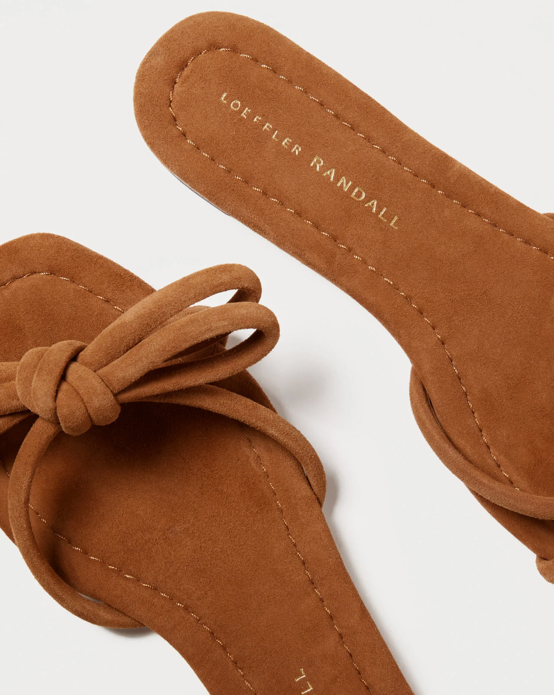 Hadley Leather Bow Flat Sandal - Cacao
