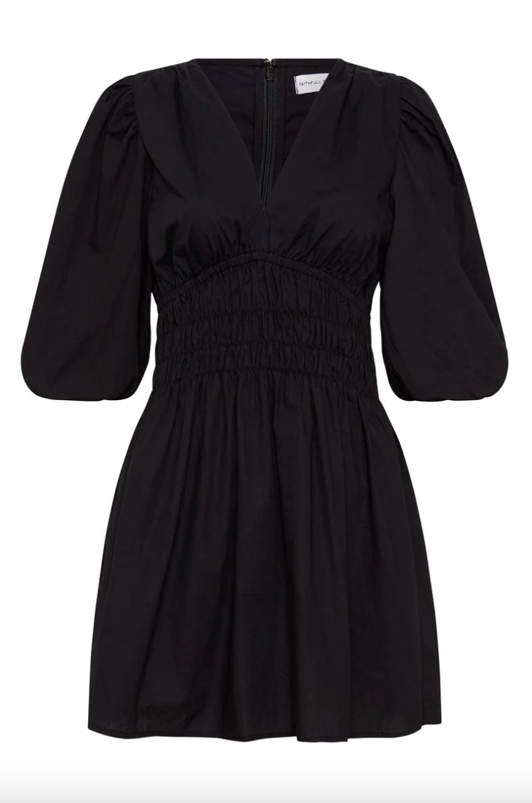 Valledoria Mini Dress - Black