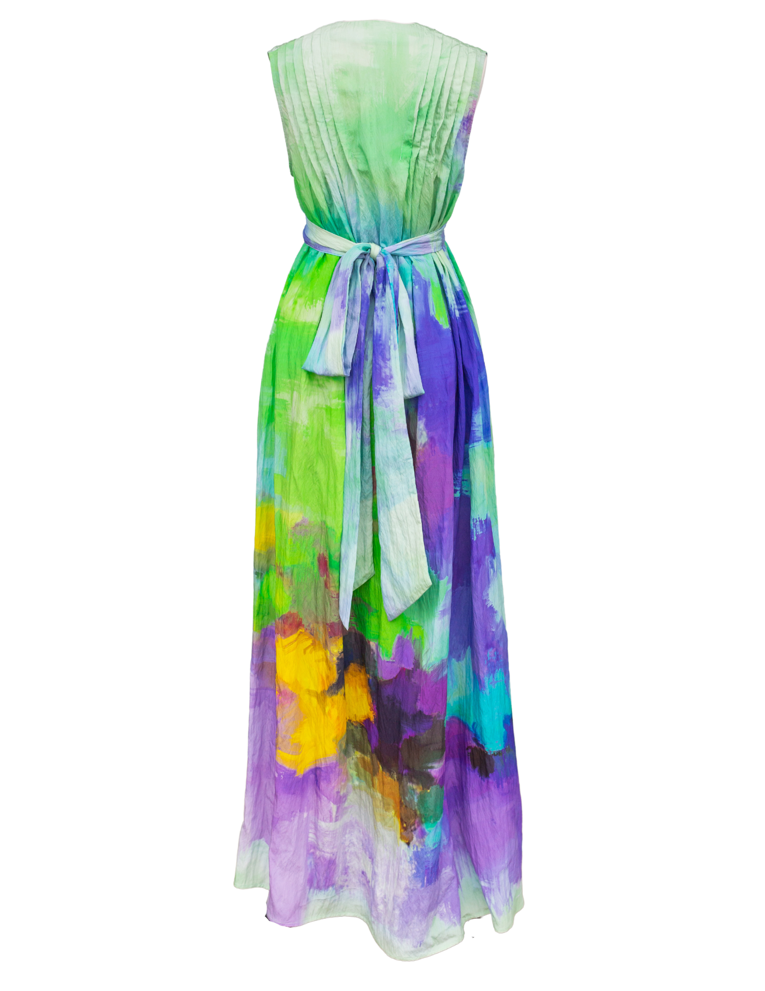 Sleeveless Long Dress Psophia Print - Lilac